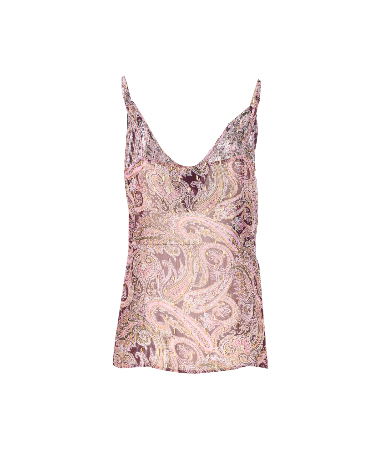 Pinko Top Pink Viscose Metalized Fiber
