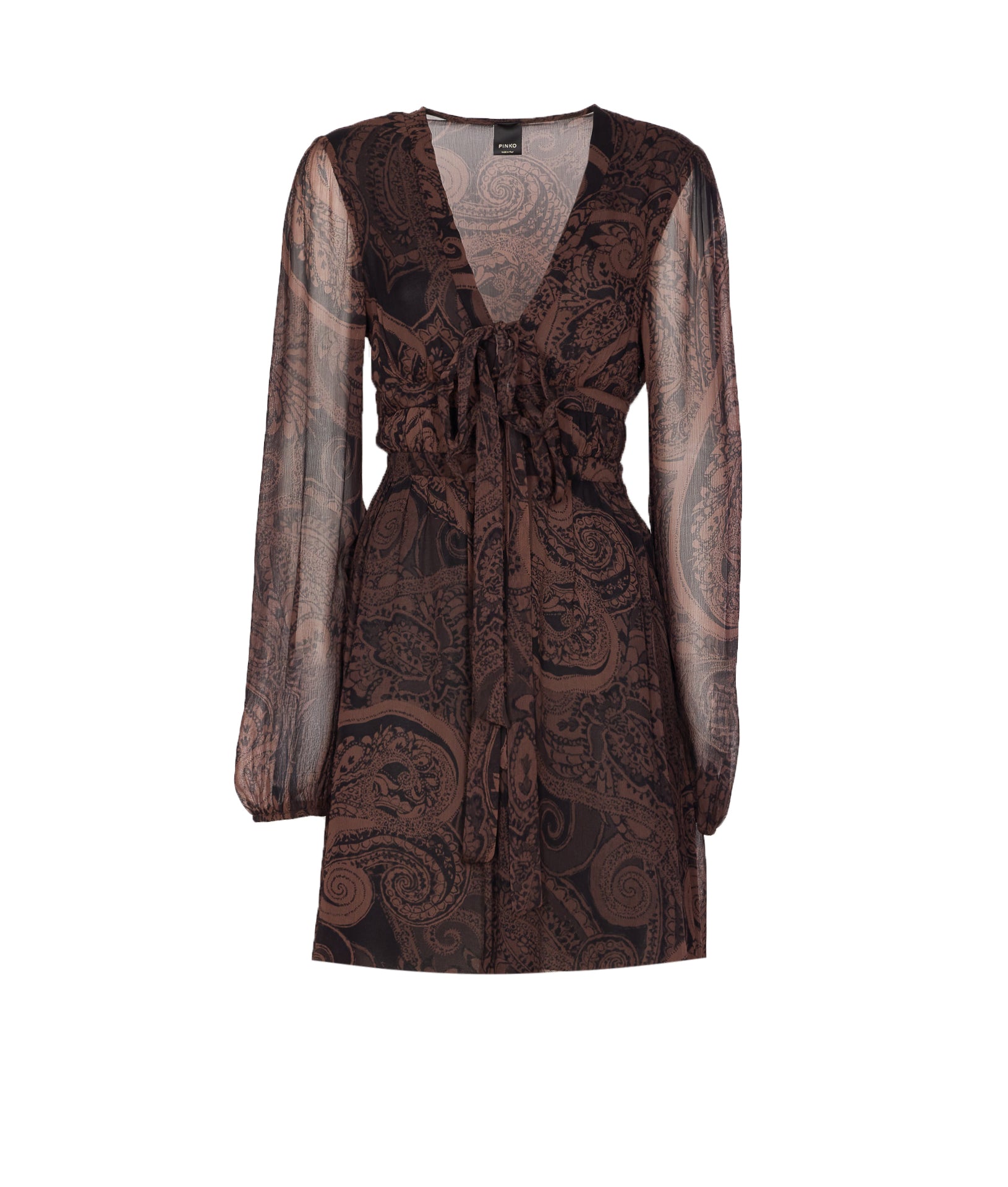 Pinko Dresses Orange Polyester Elastane