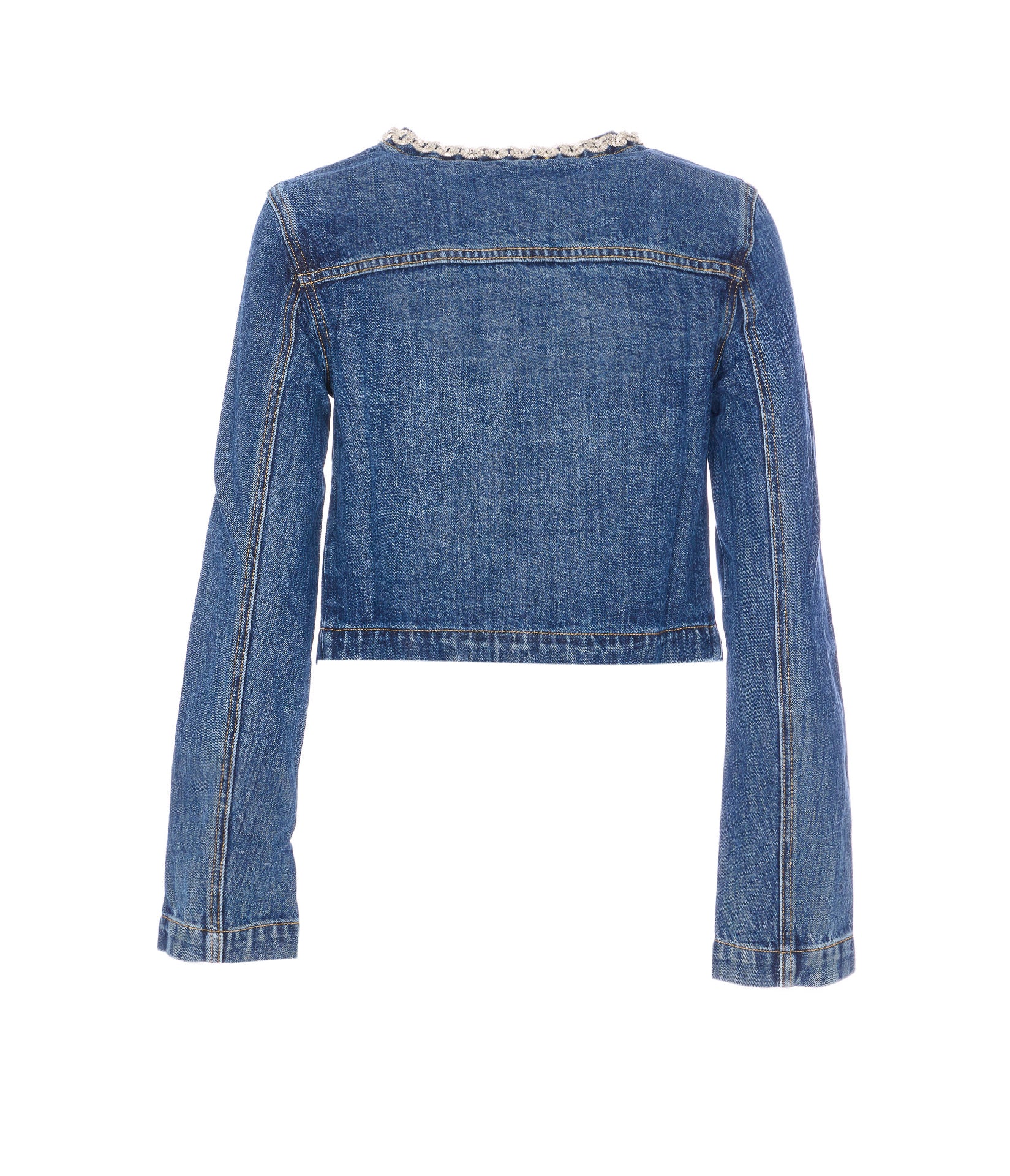 Self Portrait Jackets Blue Cotton