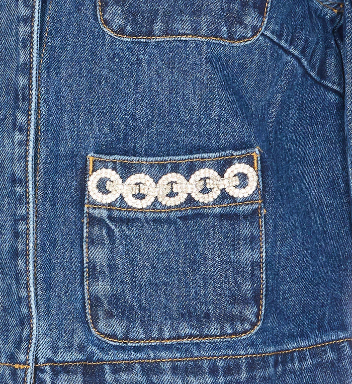 Self Portrait Jackets Blue Cotton