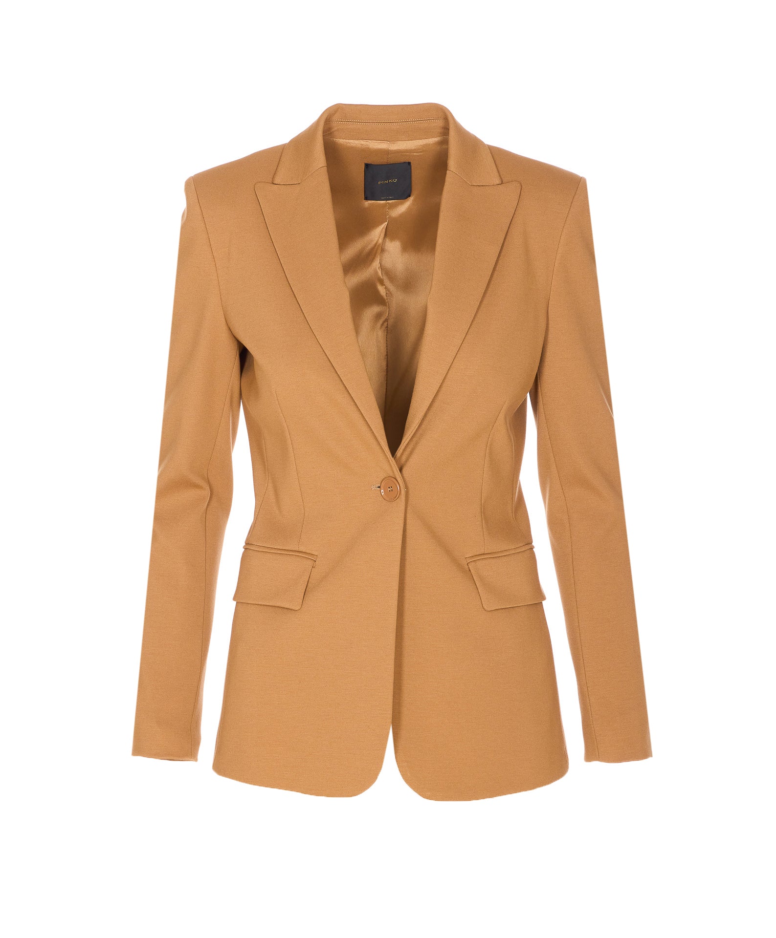 Pinko Jackets Brown Viscose Nylon Elastane