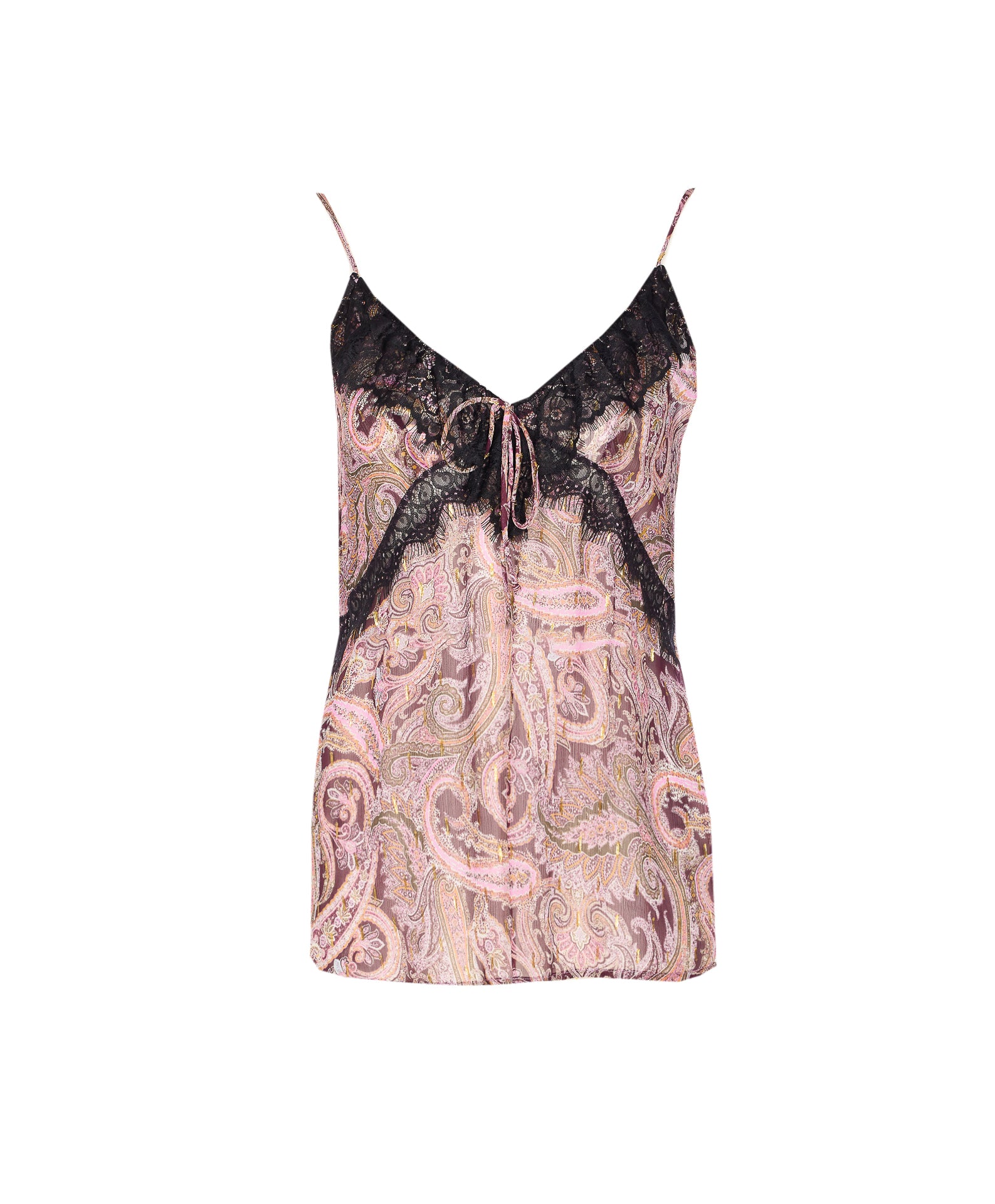 Pinko Top Pink Viscose Metalized Fiber