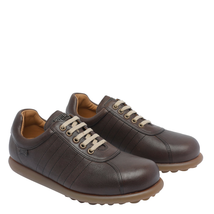 Camper Flat Shoes Brown Calf Leather/rubber Sole