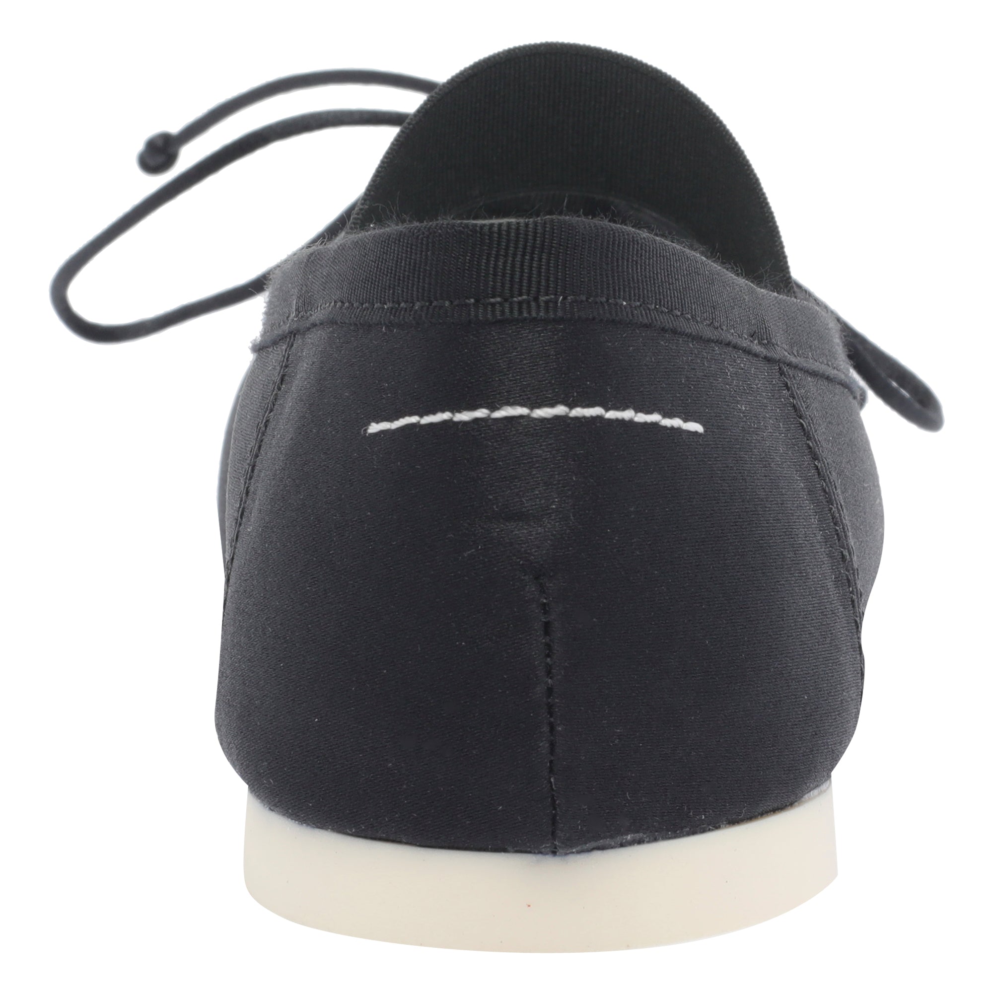 Mm6 Maison Margiela Flat Shoes Black Fabric/ Leather Sole