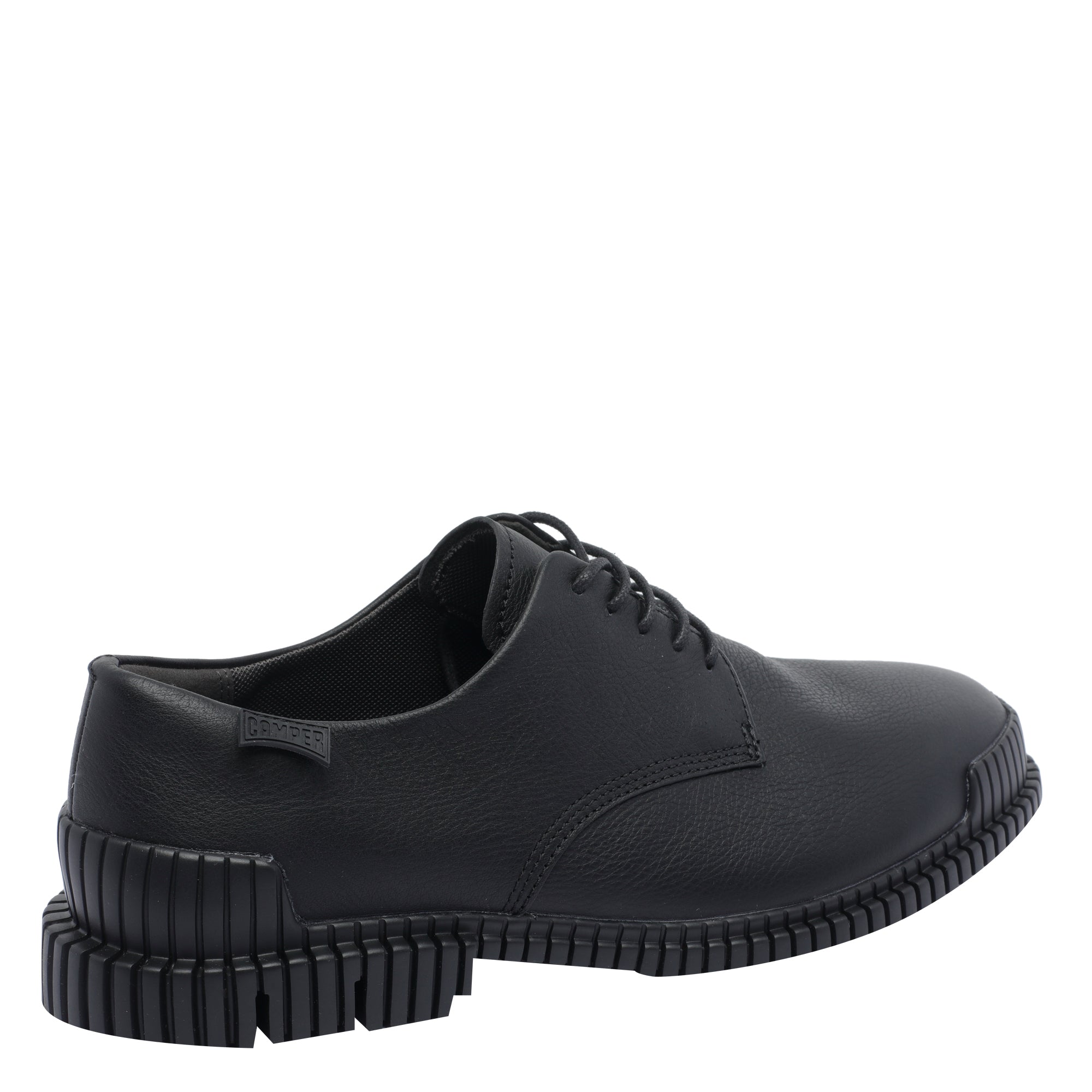 Camper Flat Shoes Black Calf Leather/rubber Sole