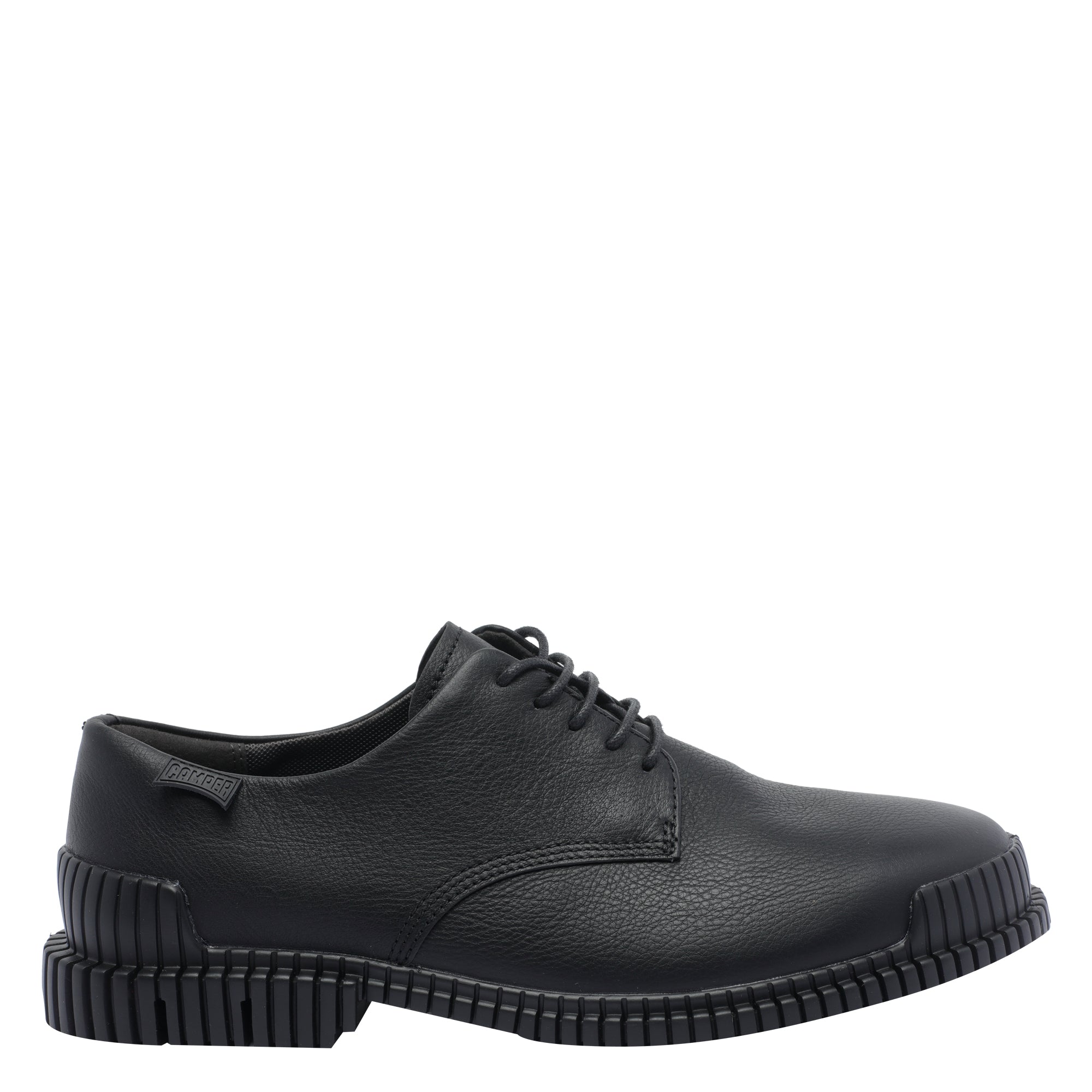 Camper Flat Shoes Black Calf Leather/rubber Sole