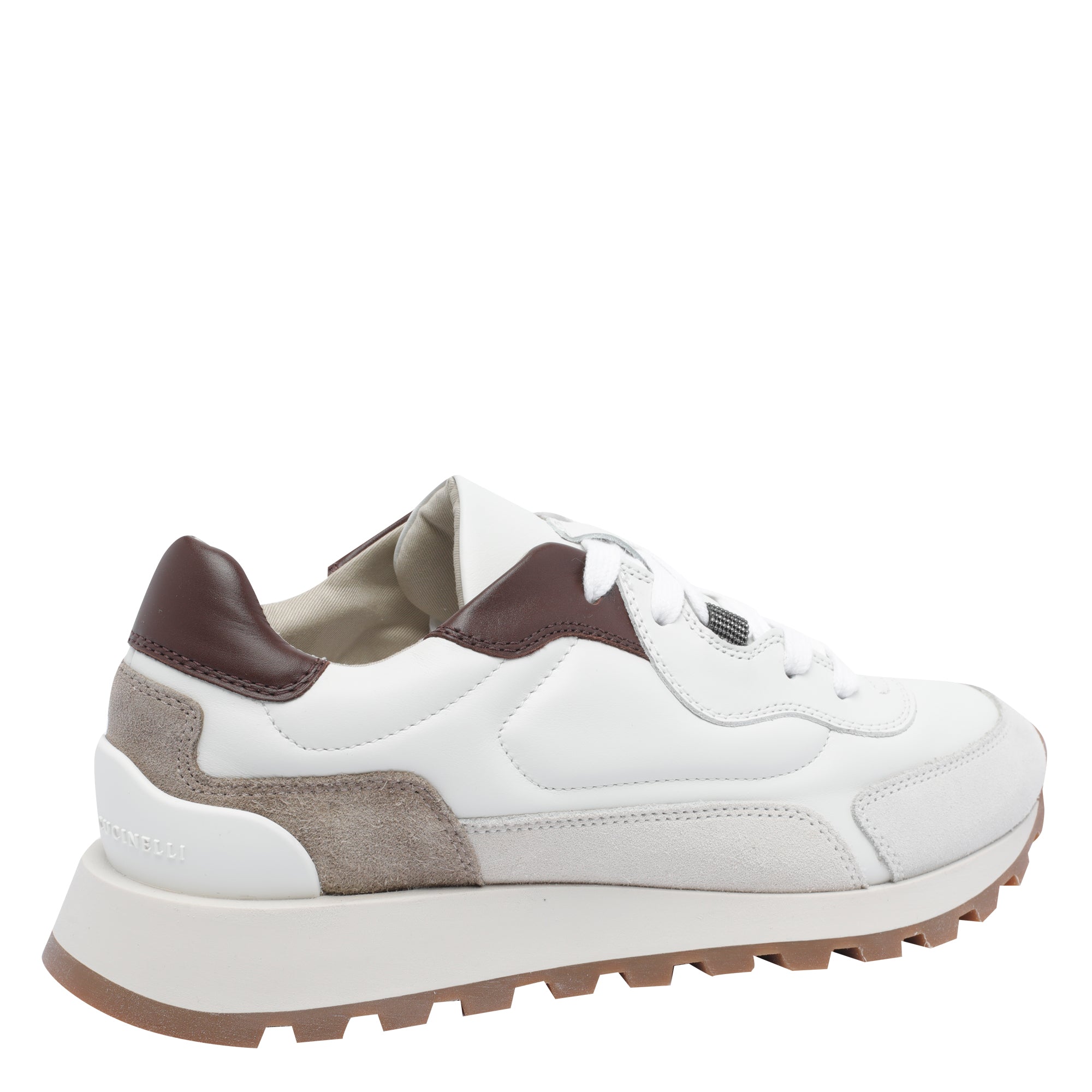 Brunello Cucinelli Sneakers White Leather/ Rubber Sole