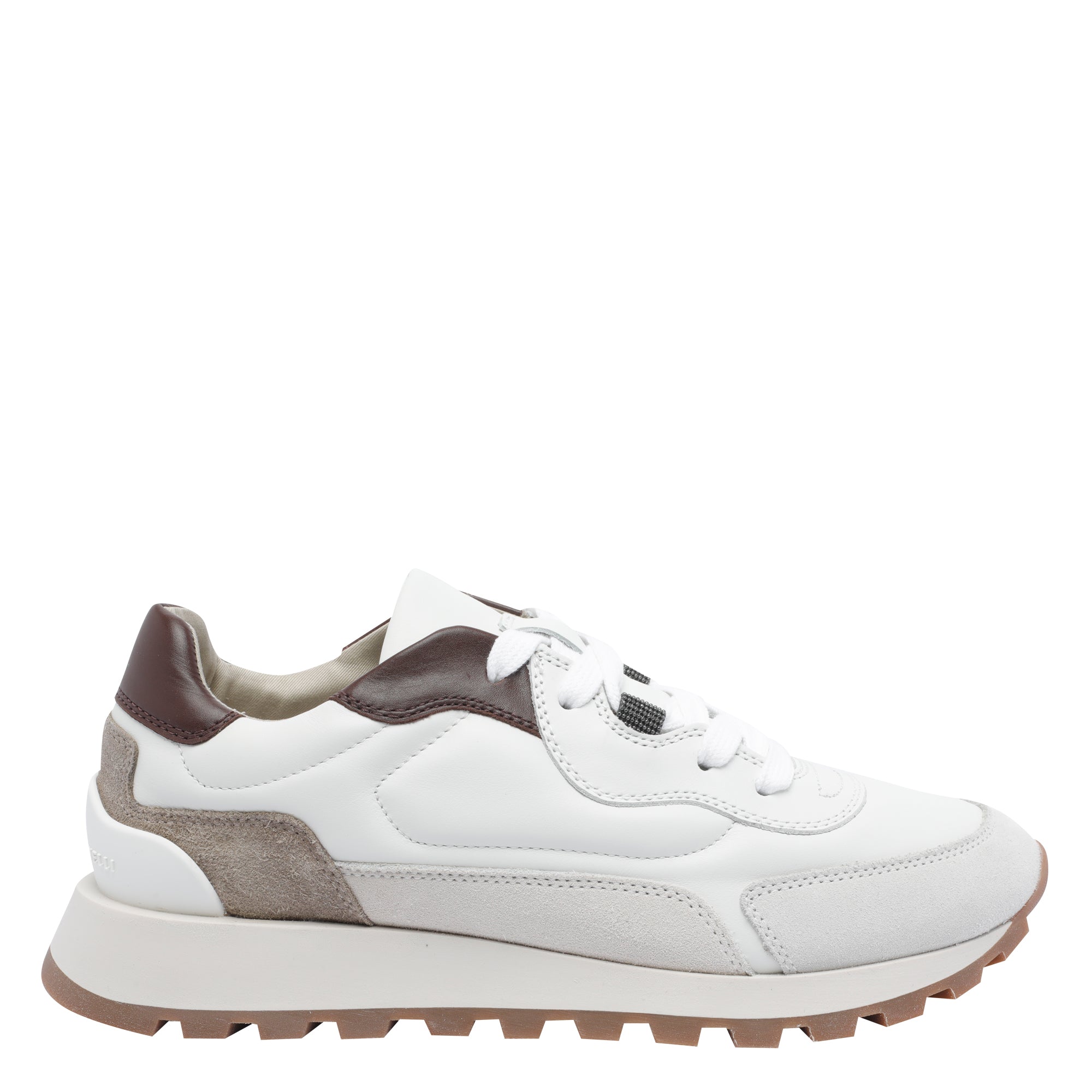 Brunello Cucinelli Sneakers White Leather/ Rubber Sole