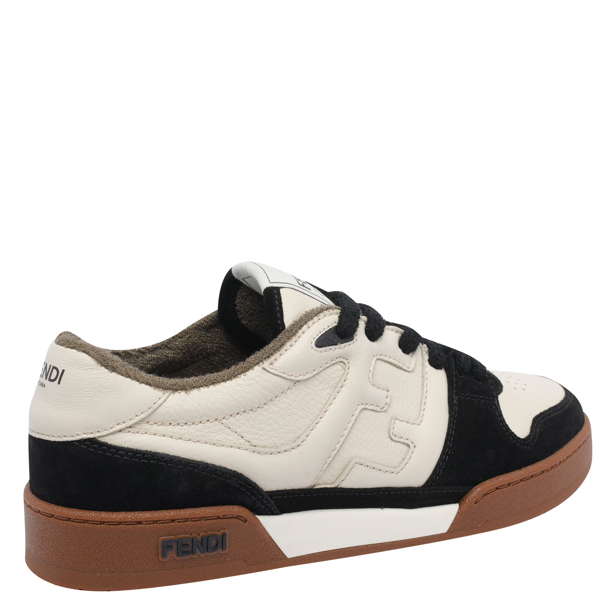 Fendi Sneakers White Calf Leather/ Rubber Sole