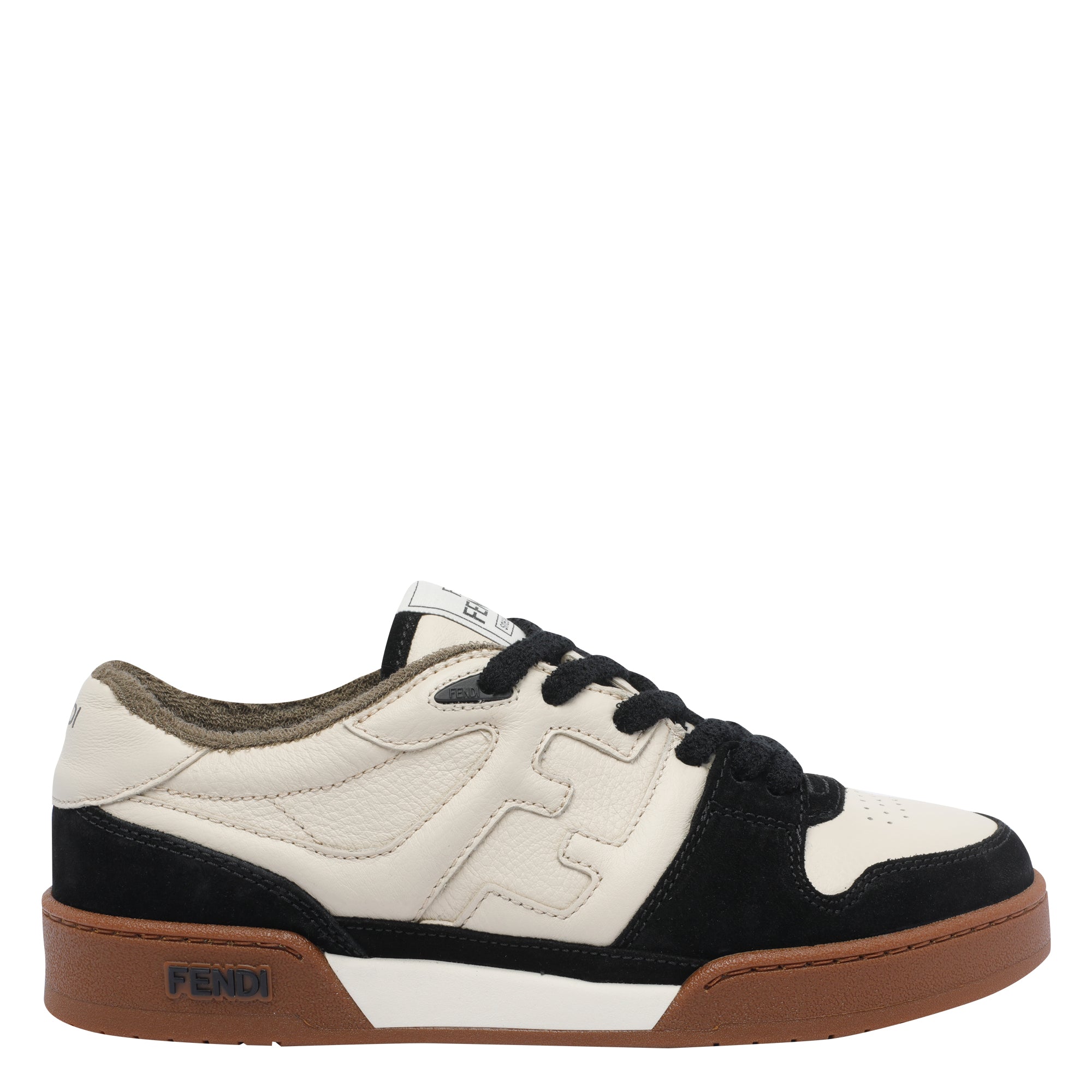 Fendi Sneakers White Calf Leather/ Rubber Sole