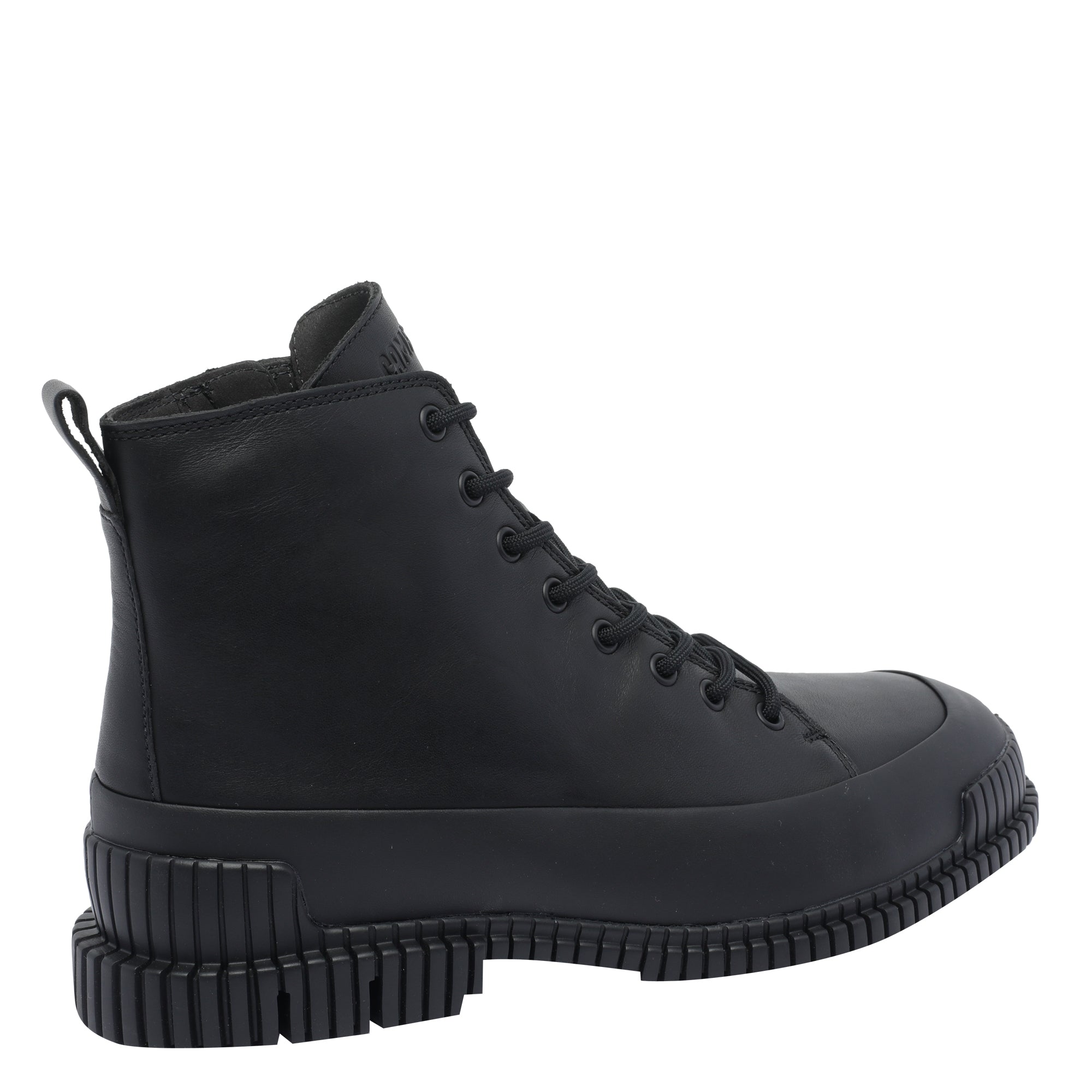 Camper Boots Black Calf Leather/rubber Sole
