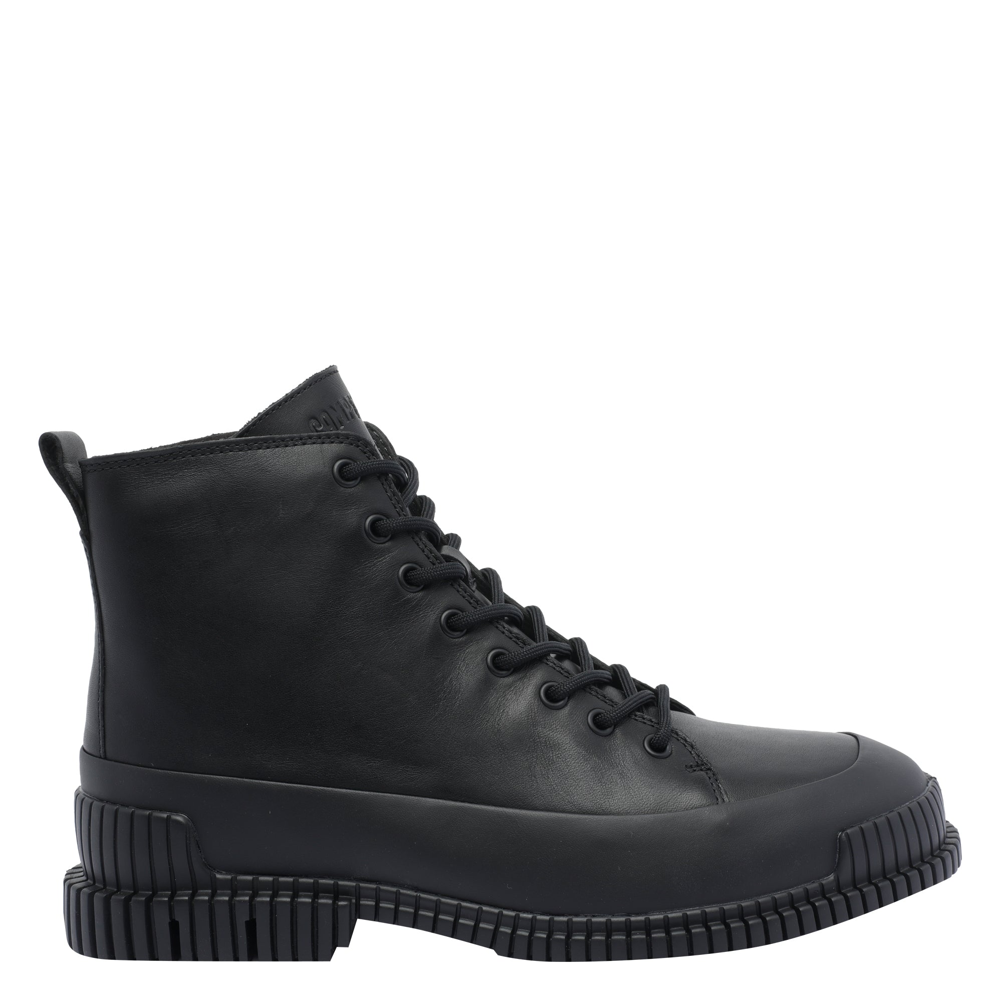 Camper Boots Black Calf Leather/rubber Sole