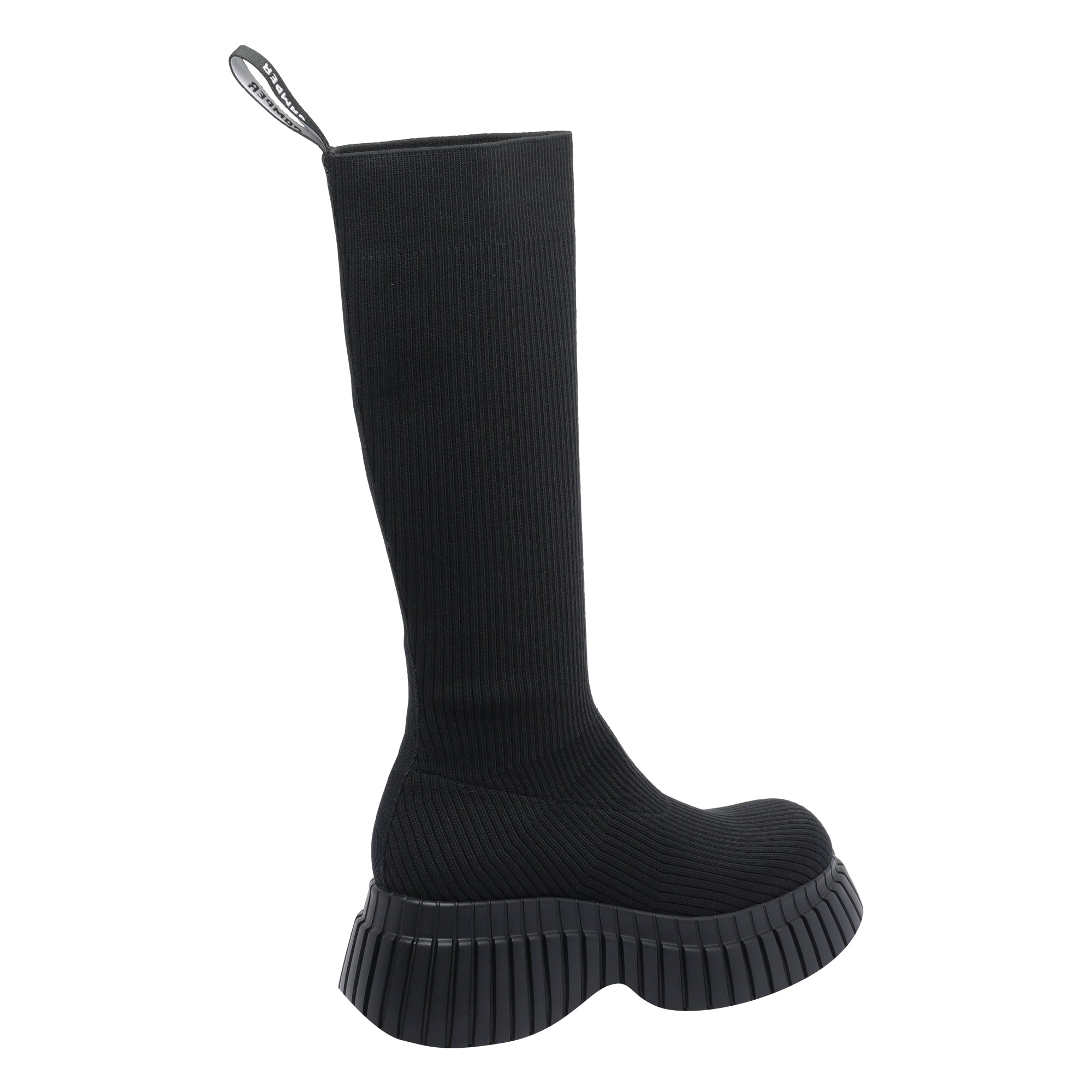 Camper Boots Black Fabric/rubber Sole