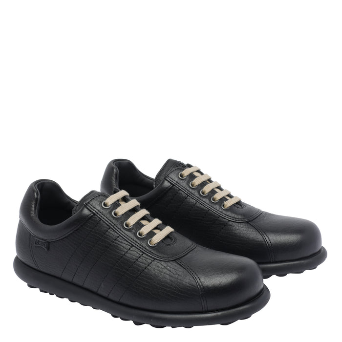 Camper Flat Shoes Black Calf Leather/rubber Sole