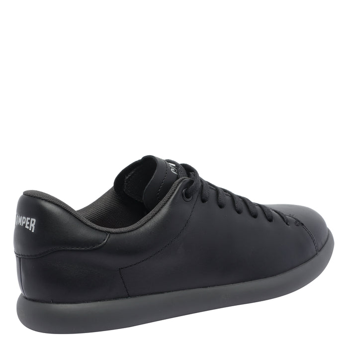Camper Sneakers Black Calf Leather/rubber Sole