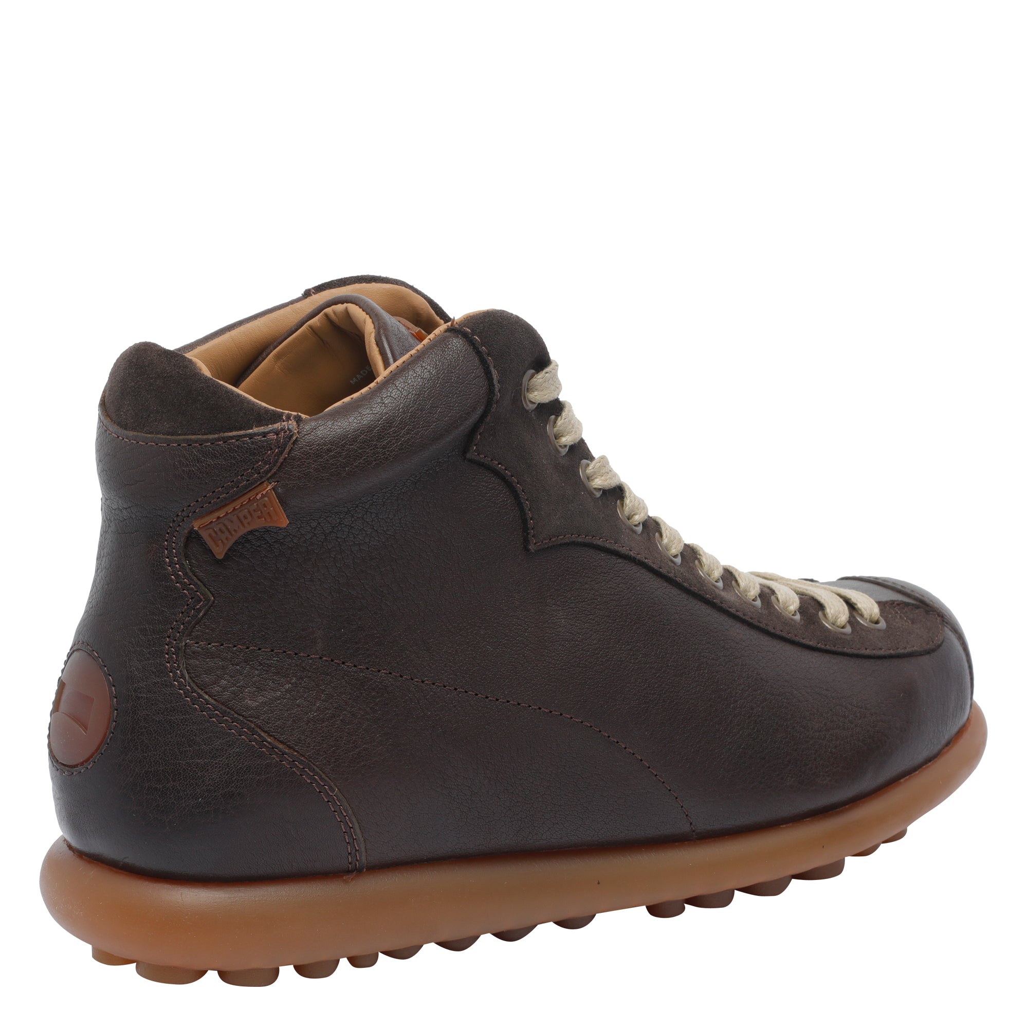 Camper Boots Brown Calf Leather/rubber Sole