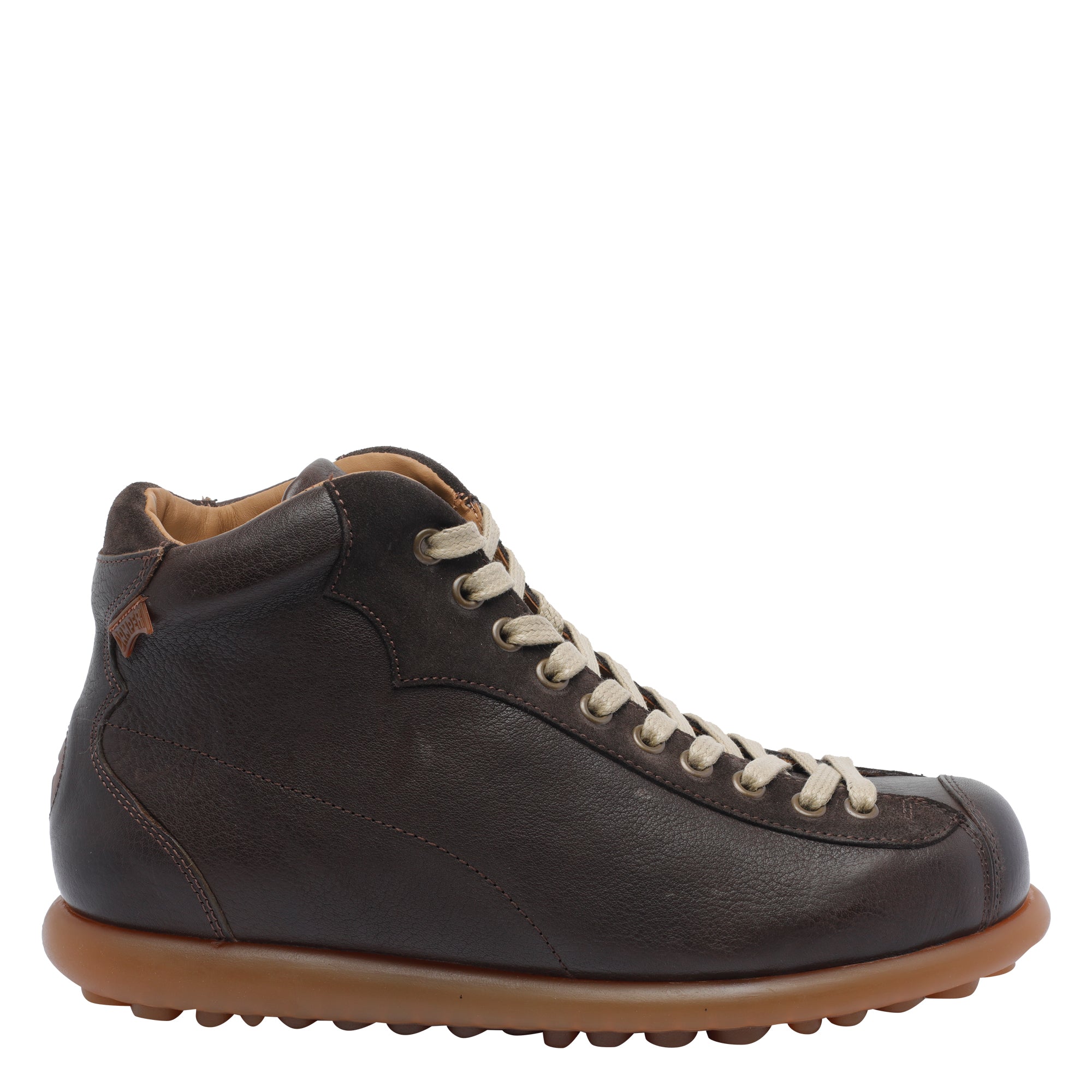 Camper Boots Brown Calf Leather/rubber Sole