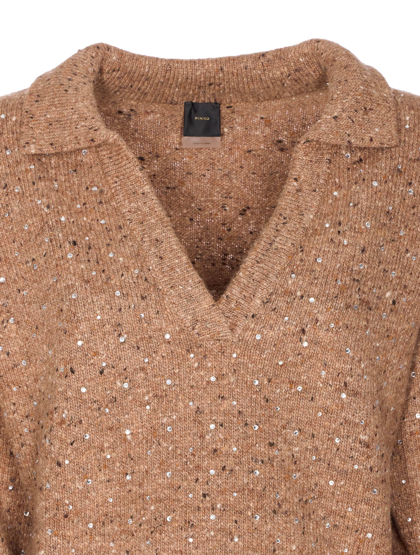 Pinko T-Shirts And Polos Beige Wool