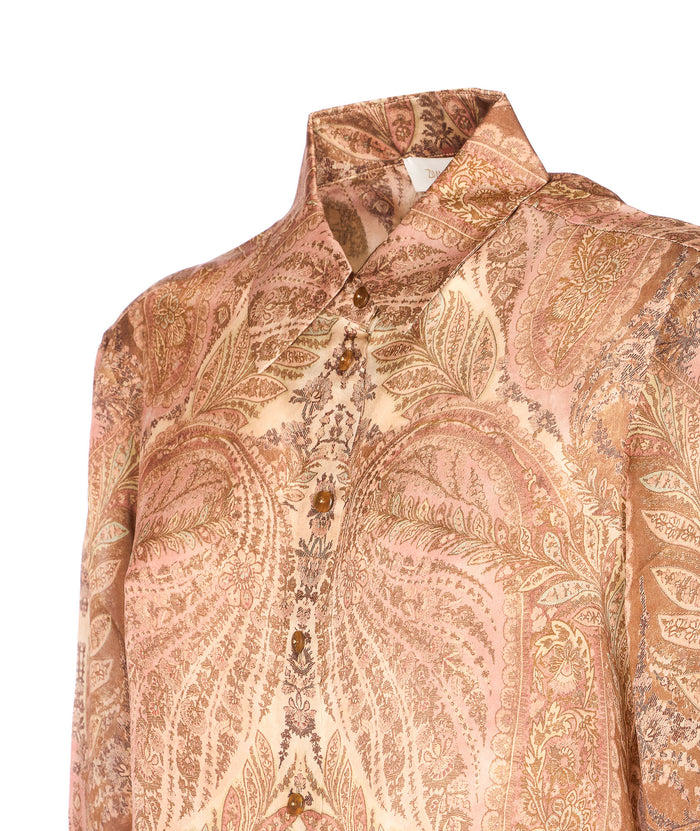 Zimmermann Shirts Pink Silk