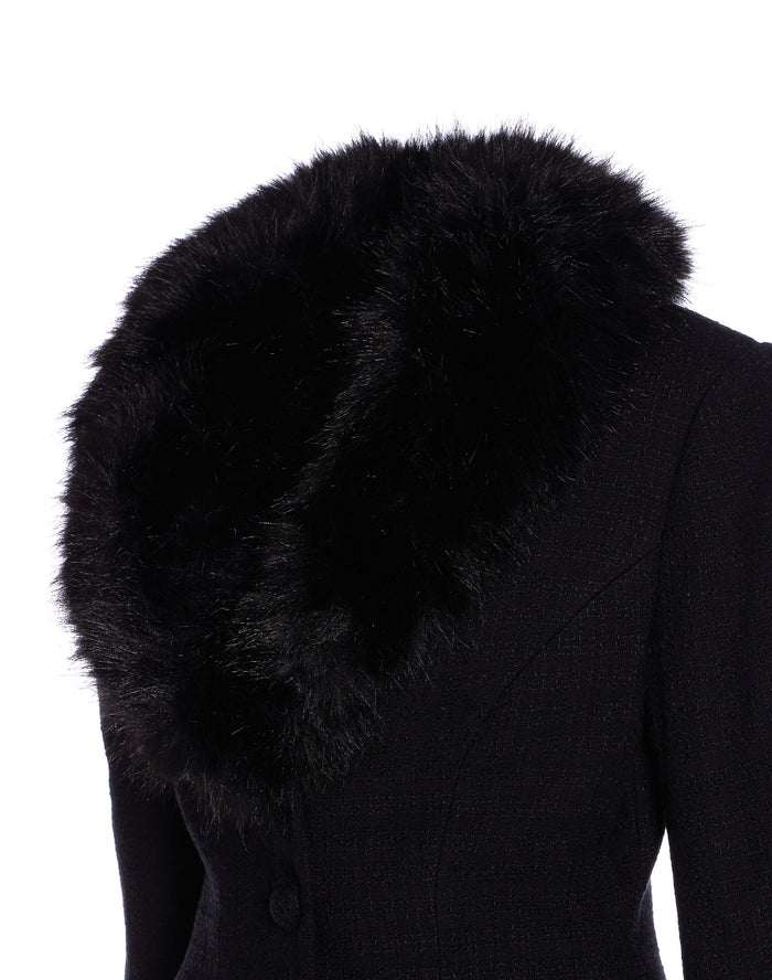 Self Portrait Jackets Black Acrylic