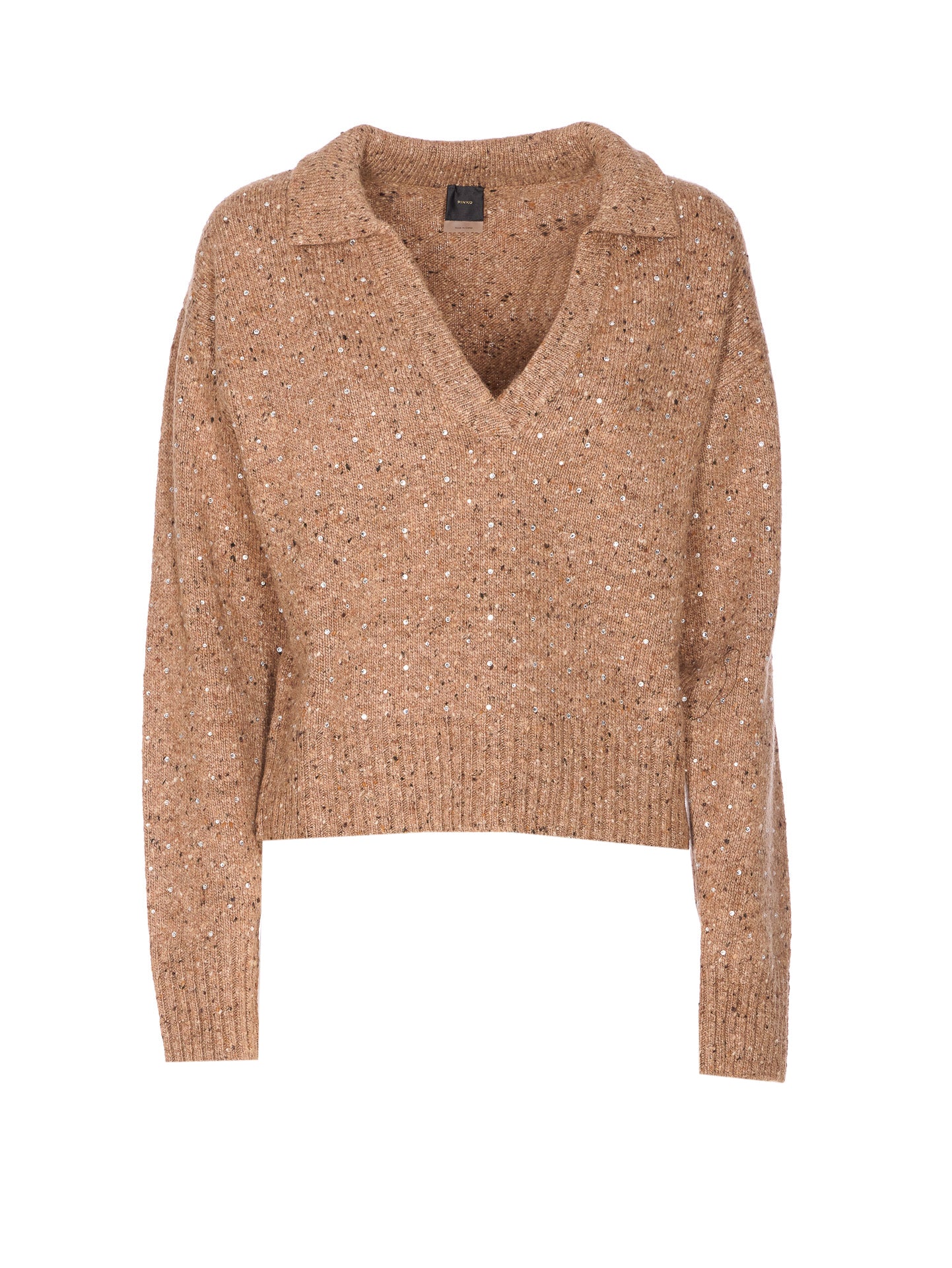 Pinko T-Shirts And Polos Beige Wool