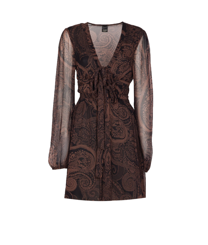 Pinko Dresses Brown Viscose Polyester