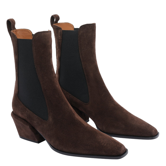Paris Texas Boots Brown Calf Leather/leather Sole