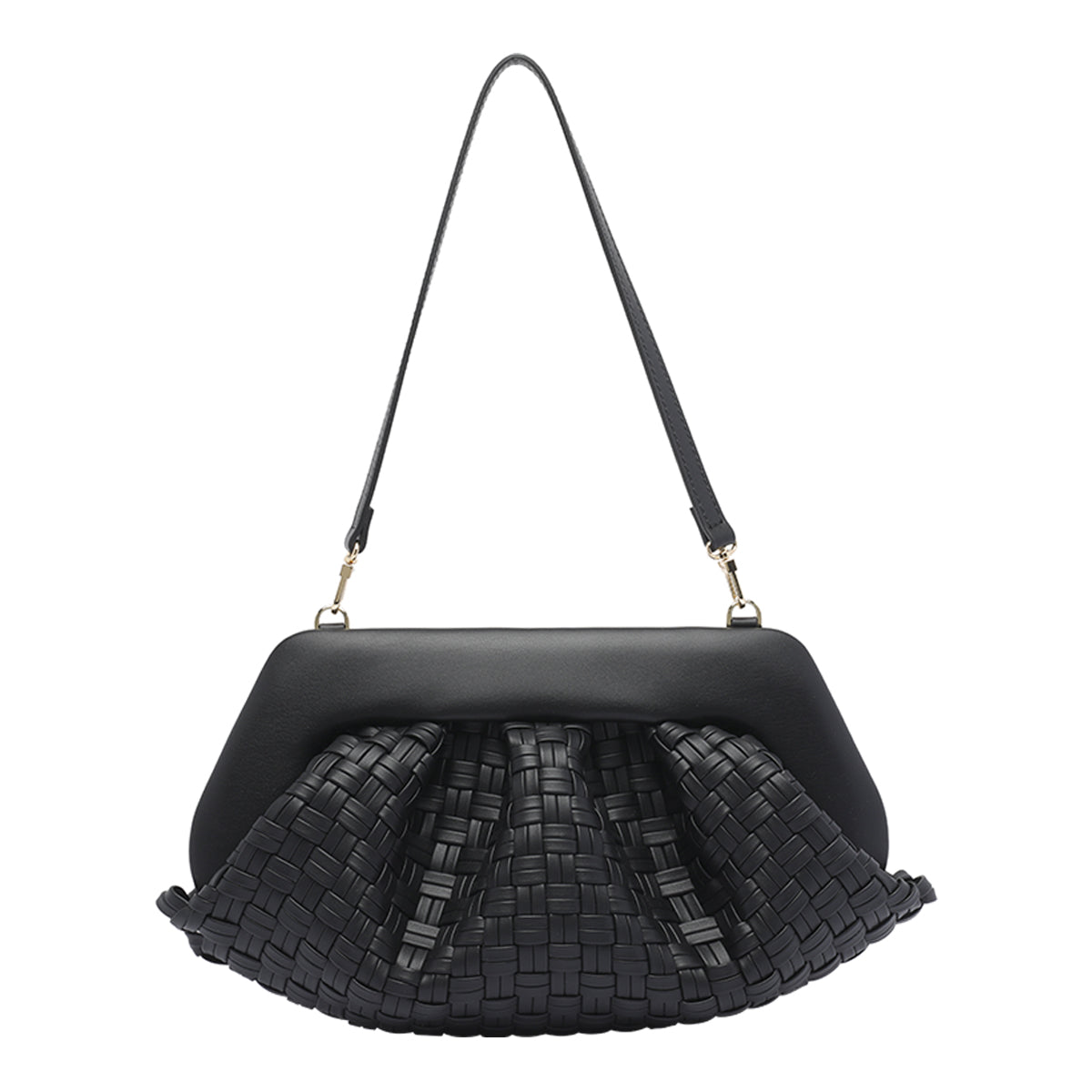 The Moire Bags Black Tia Vegan Fabric