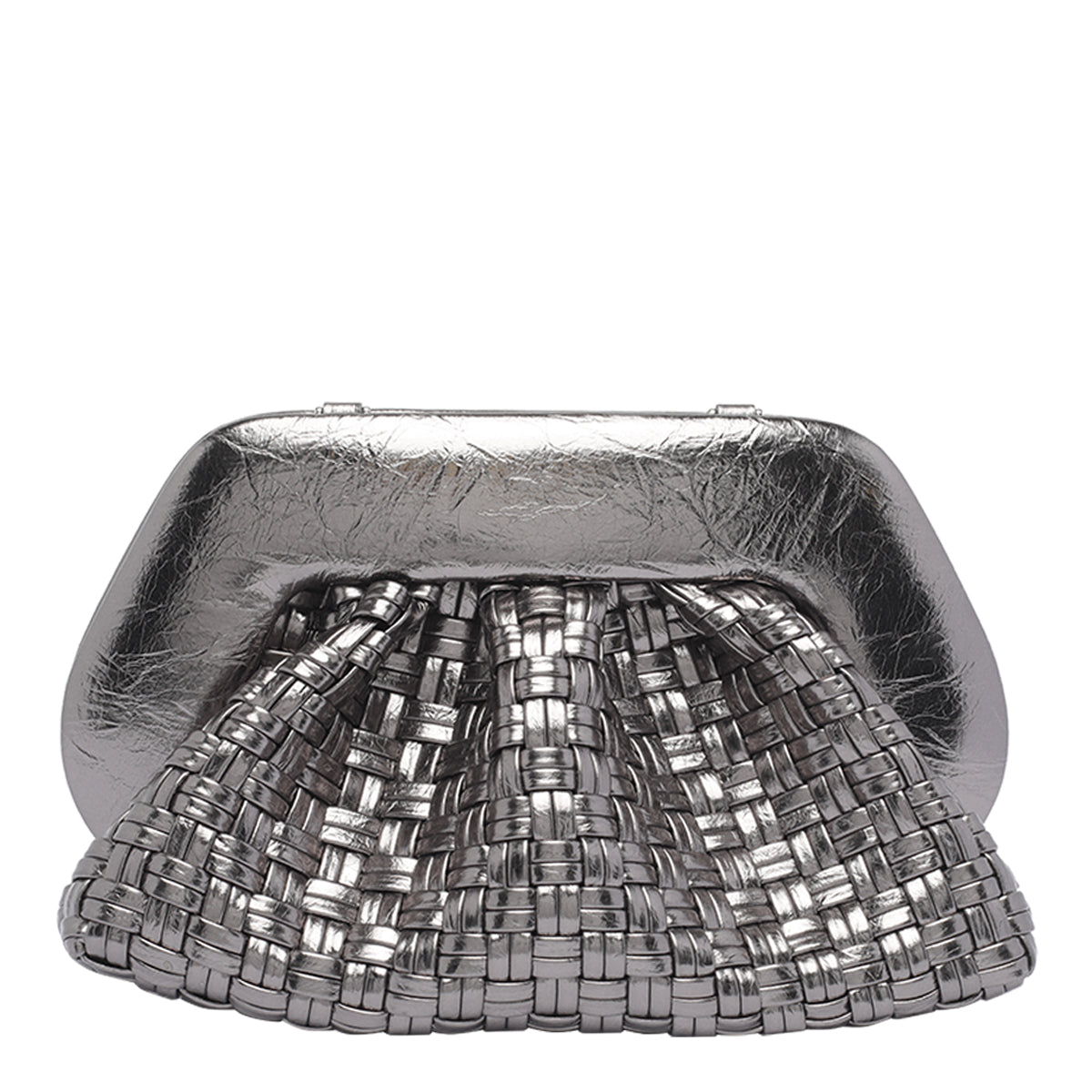 The Moire Bags Silver Tia Vegan Fabric