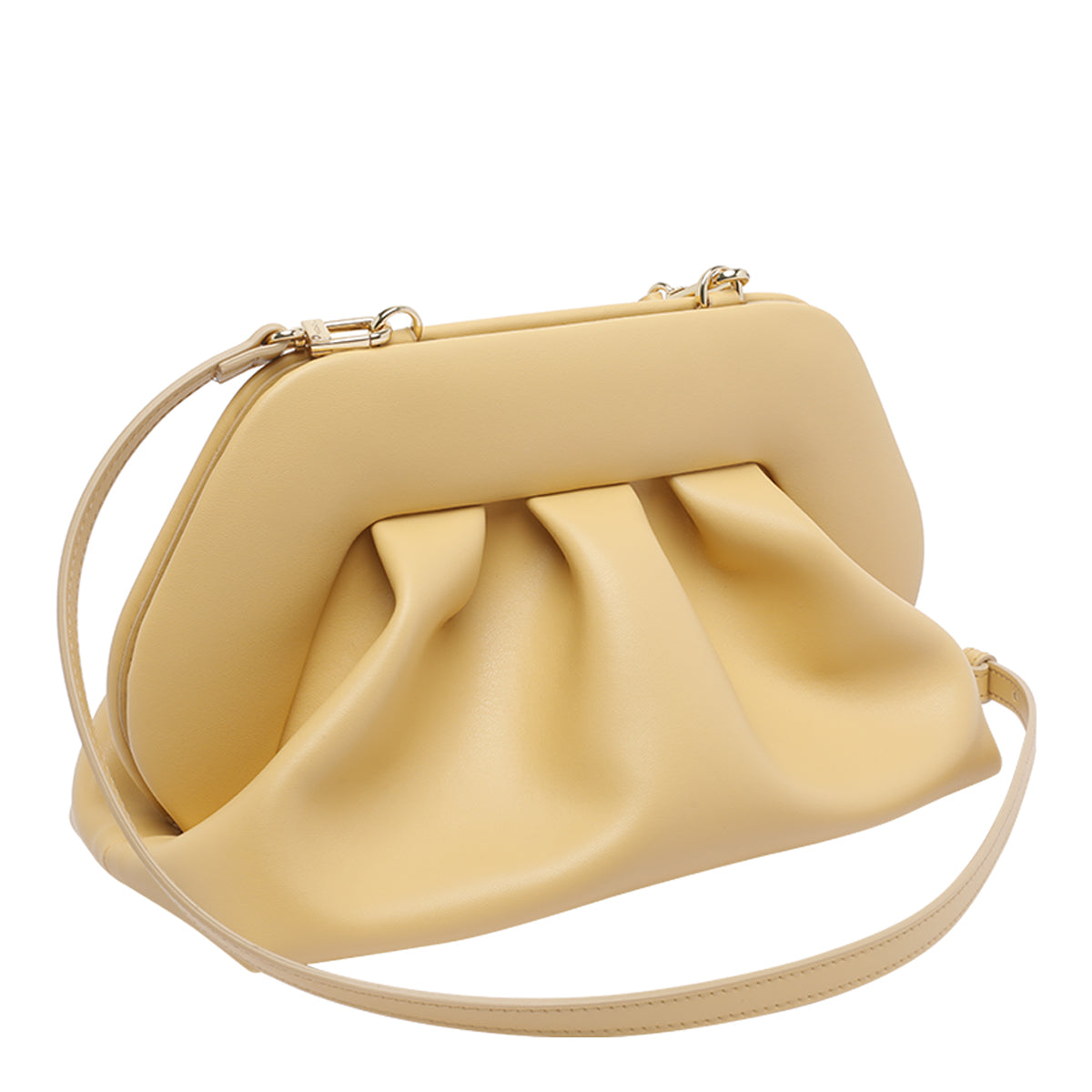 The Moire Bags Yellow Tia Vegan Fabric