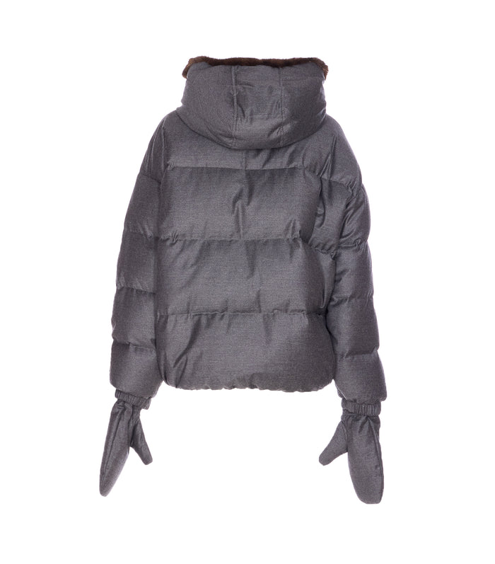 Yves Salomon Coats Grey Mink