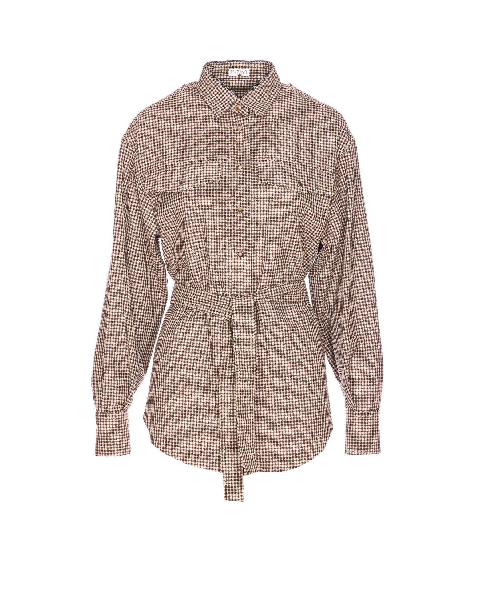 Brunello Cucinelli Shirts Beige Virgin Wool