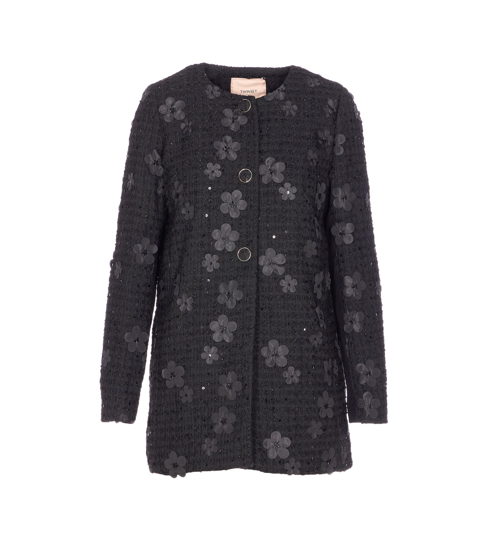 Twin-Set Coats Black Polyester