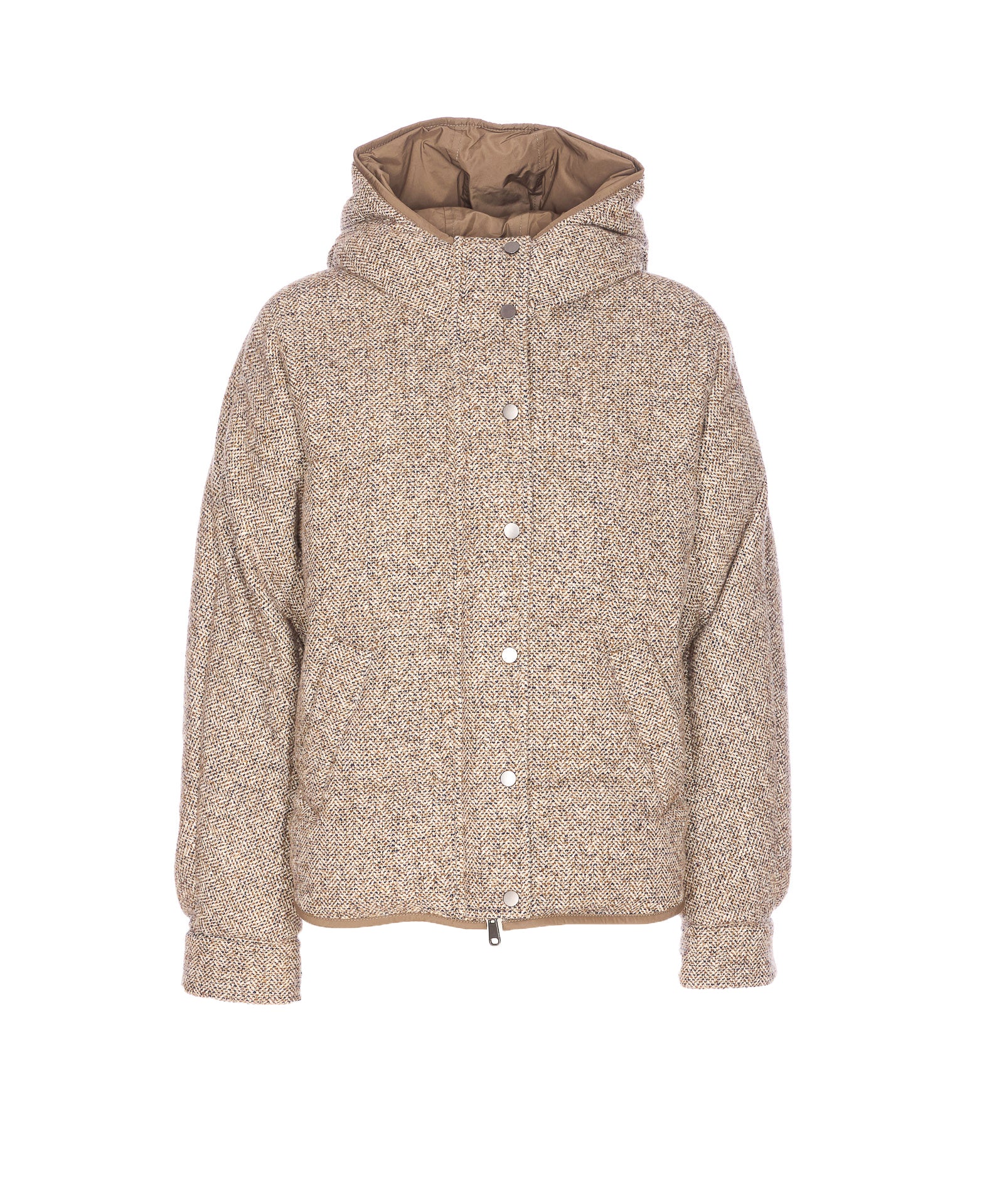 Brunello Cucinelli Coats Beige Virgin Wool
