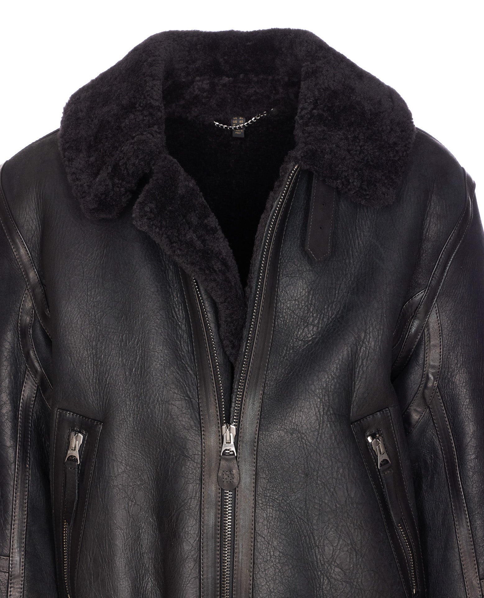 Belstaff Jackets Black Real Fur