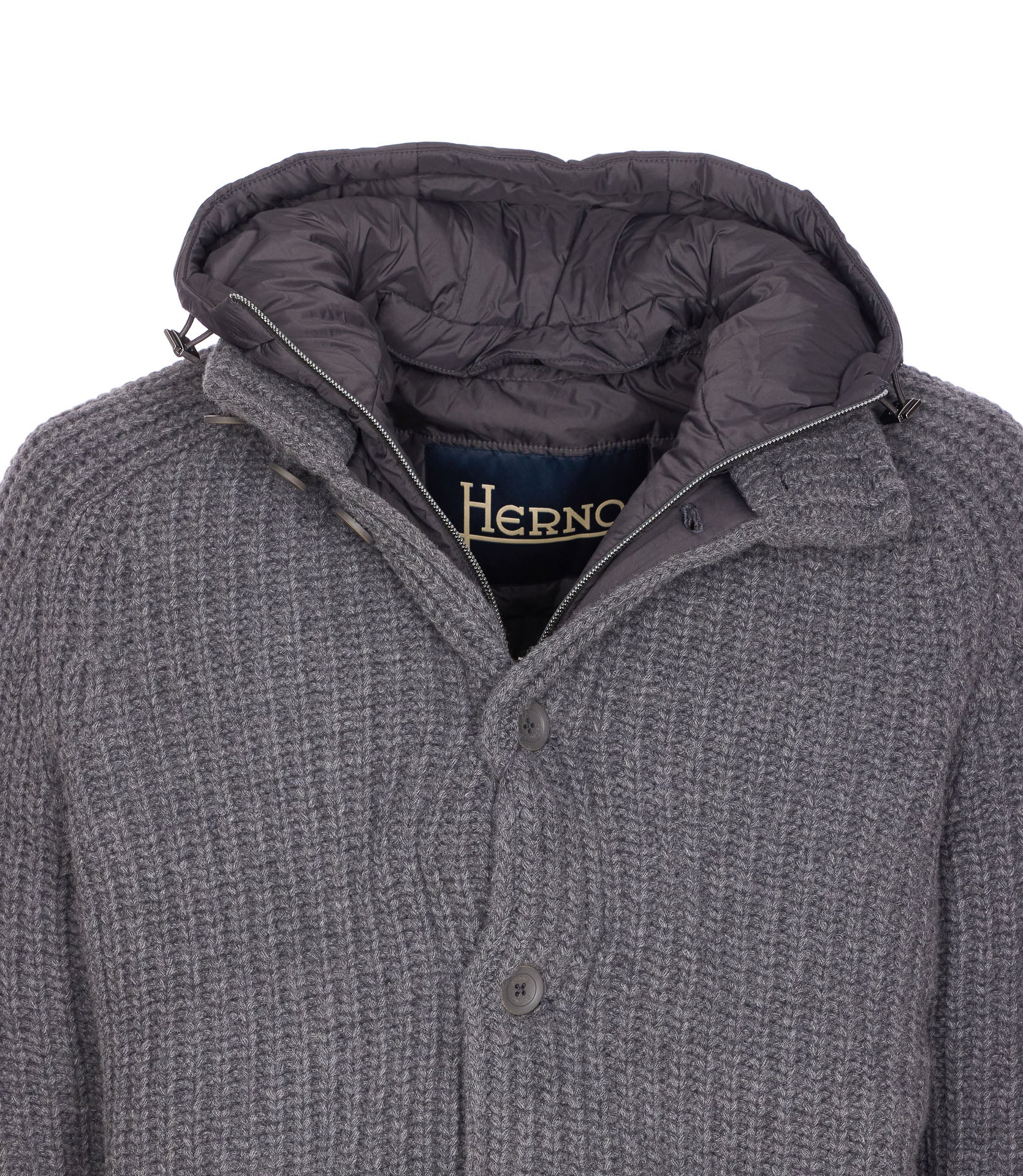 Herno Coats Grey Virgin Wool