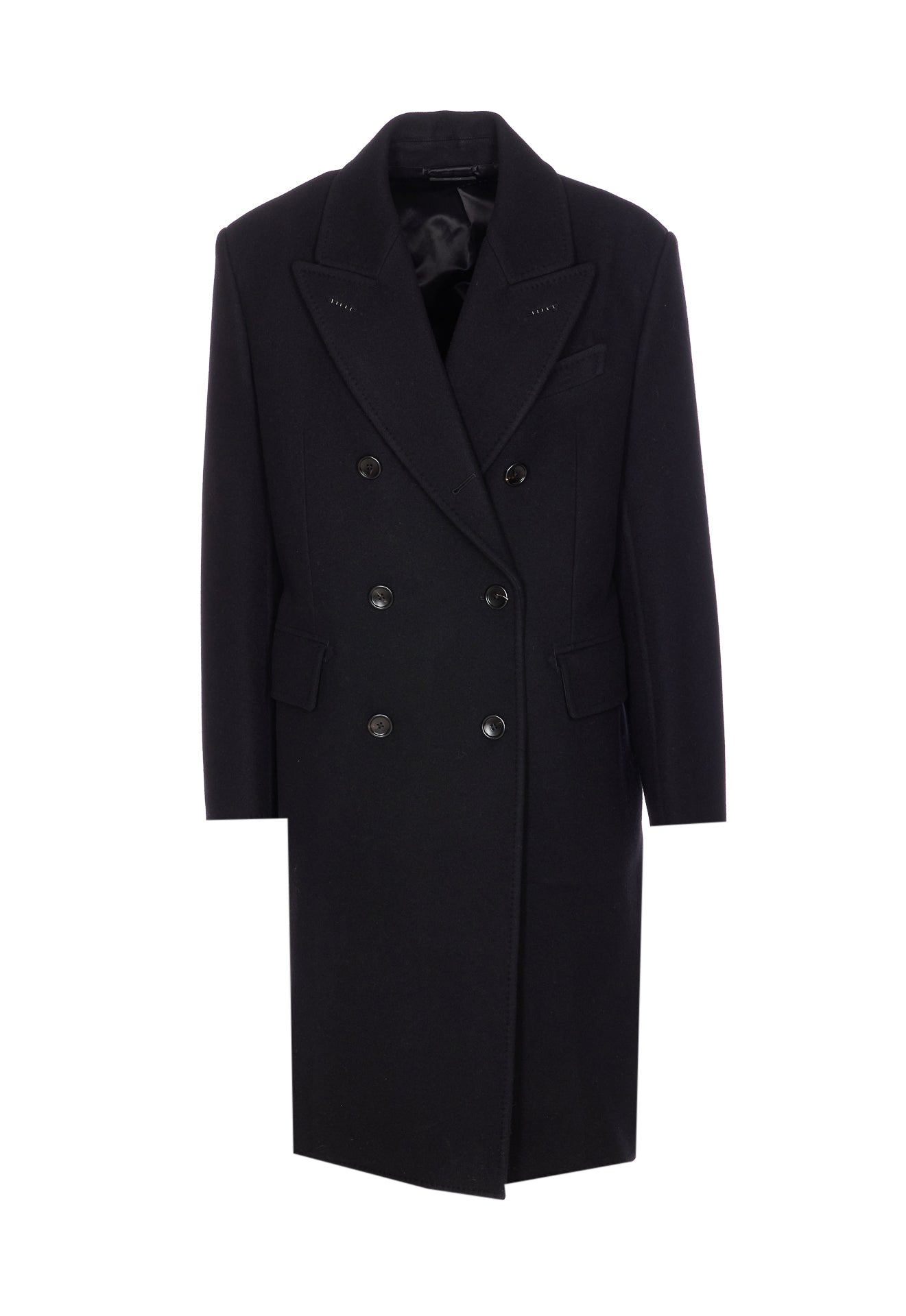 Tom Ford Coats Black Virgin Wool