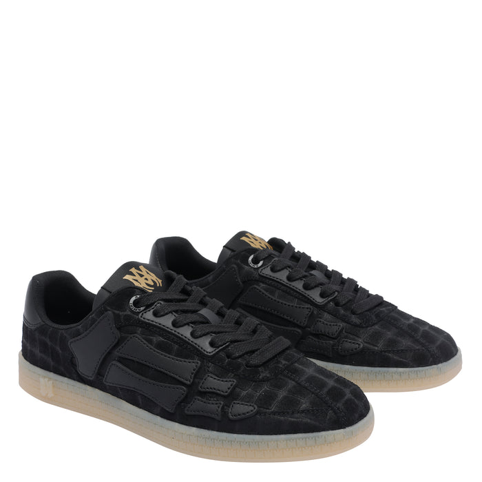 Amiri Sneakers Black Calf Leather/ Ruber Sole