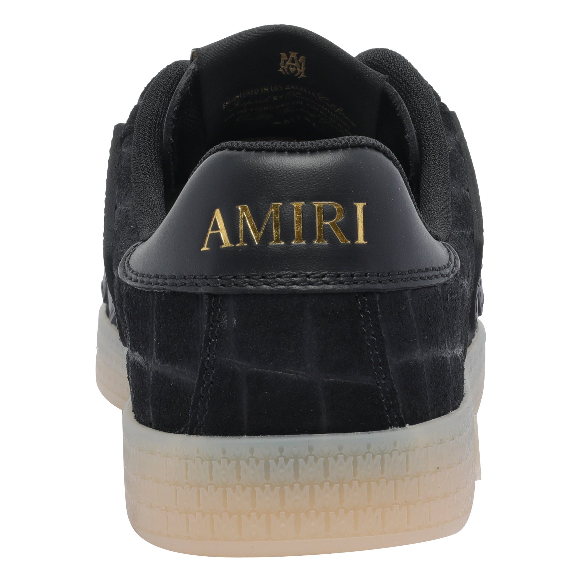 Amiri Sneakers Black Calf Leather/ Ruber Sole