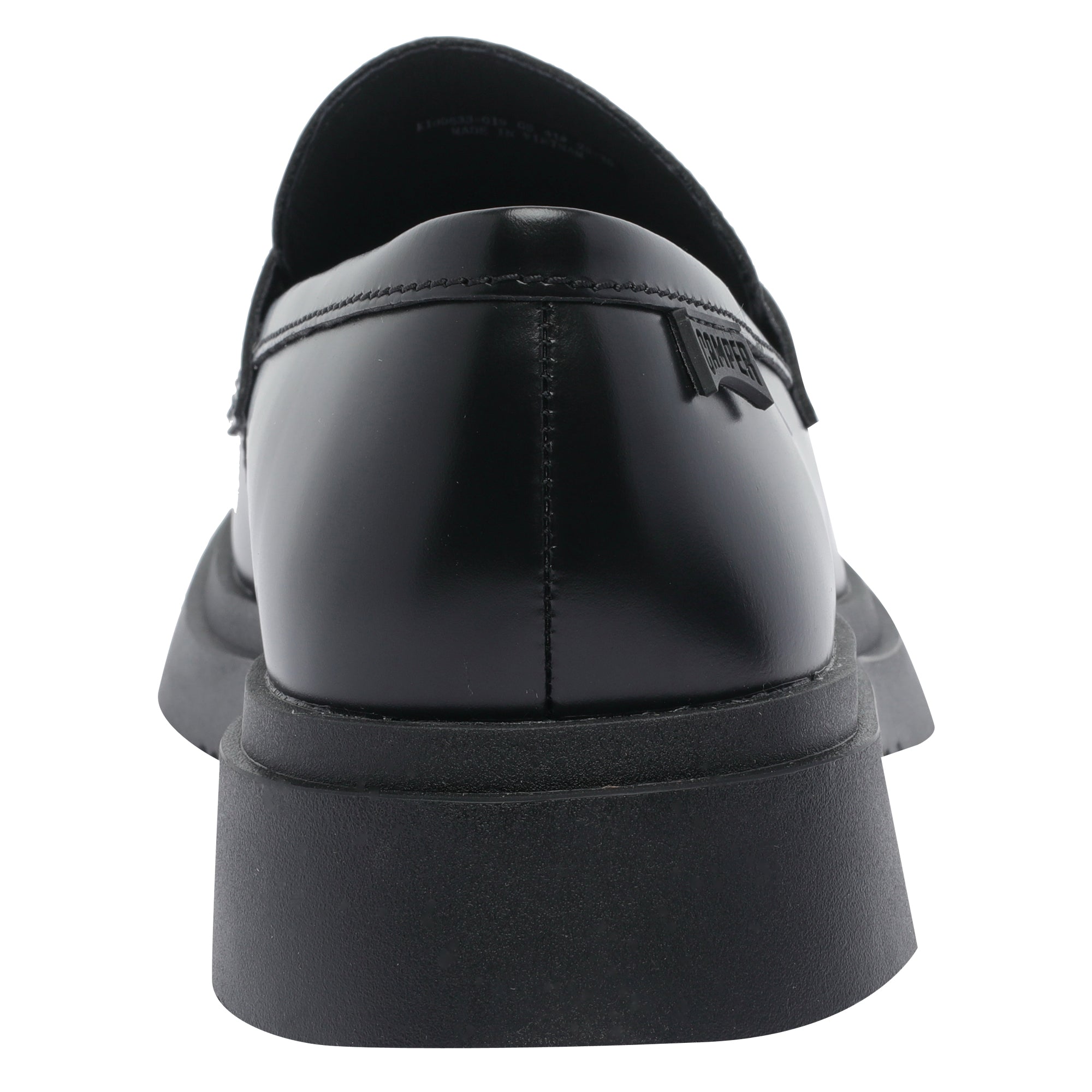 Camper Flat Shoes Black Calf Leather/rubber Sole
