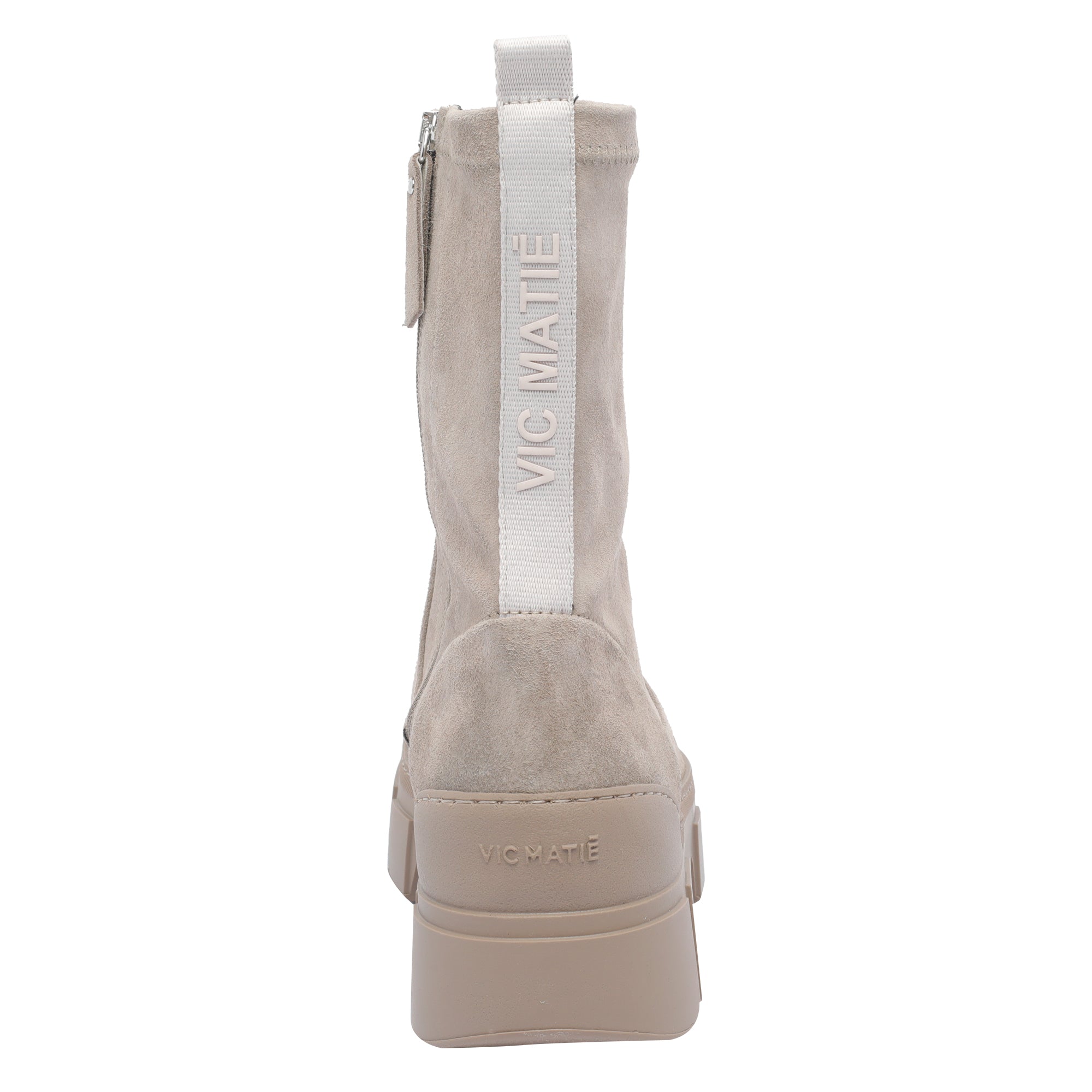 Vic Matie Boots Beige Suede Leather/ Rubber Sole