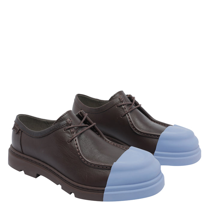 Camper Flat Shoes Brown Calf Leather/rubber Sole