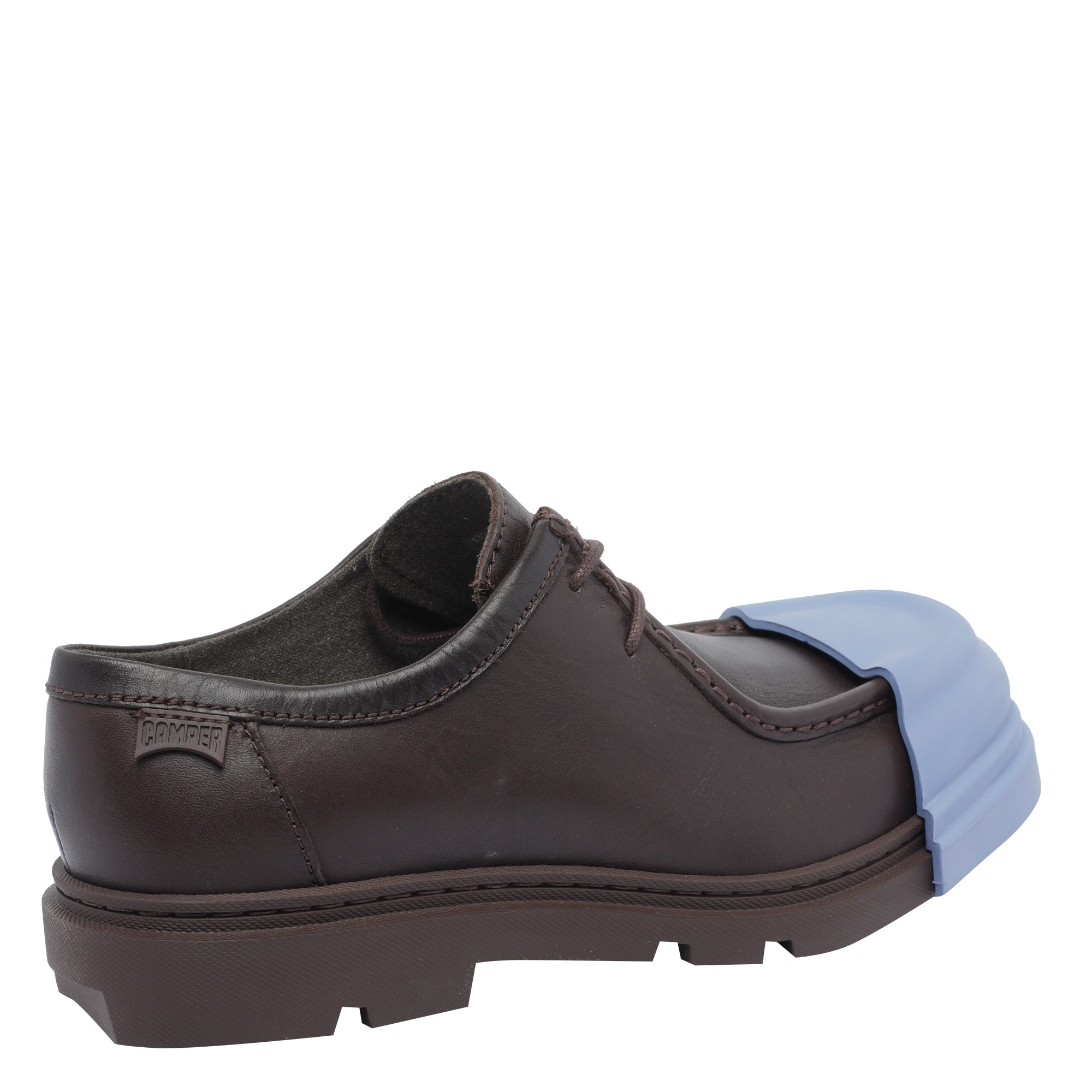 Camper Flat Shoes Brown Calf Leather/rubber Sole
