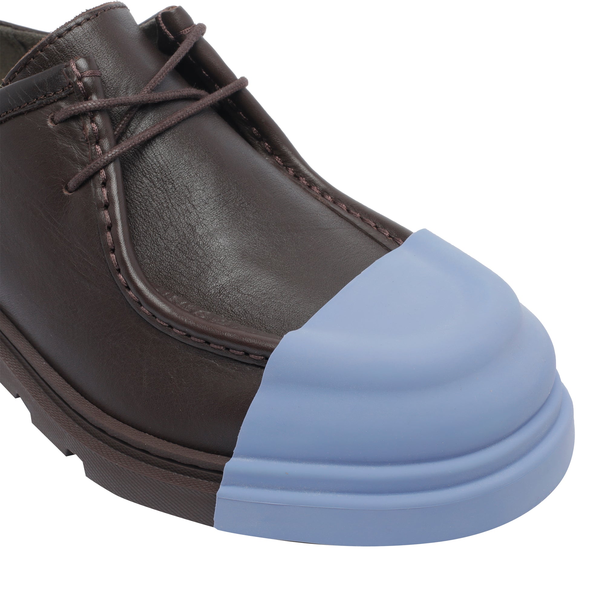 Camper Flat Shoes Brown Calf Leather/rubber Sole