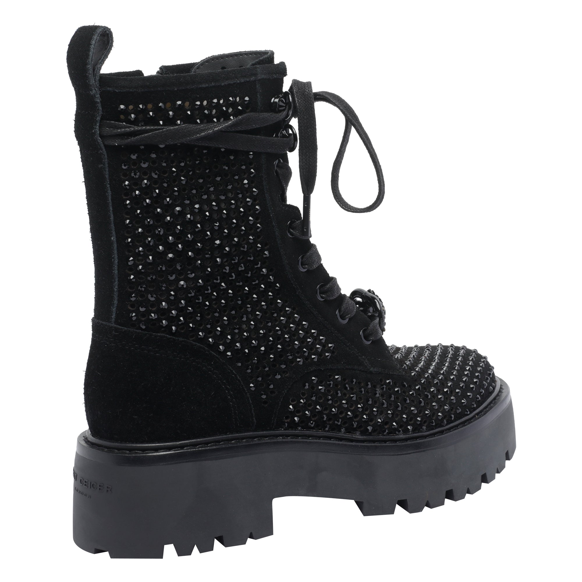 Kurt Geiger Boots Black Calf Leather/ Ruber Sole