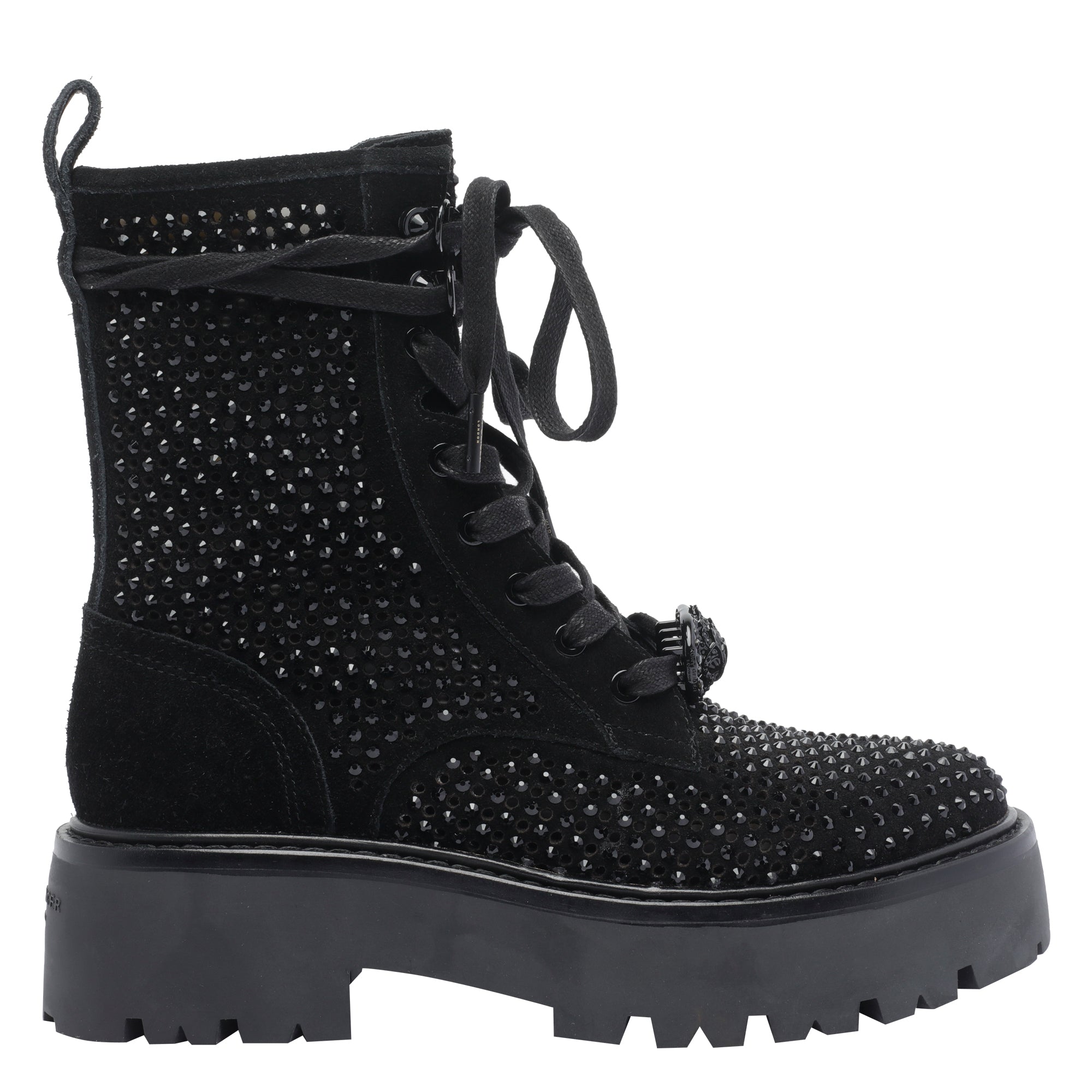 Kurt Geiger Boots Black Calf Leather/ Ruber Sole