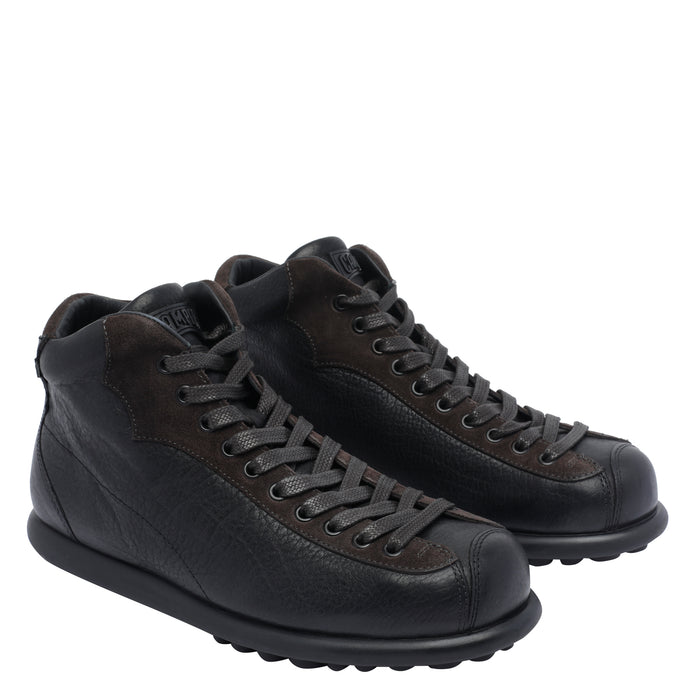 Camper Boots Black Calf Leather/rubber Sole