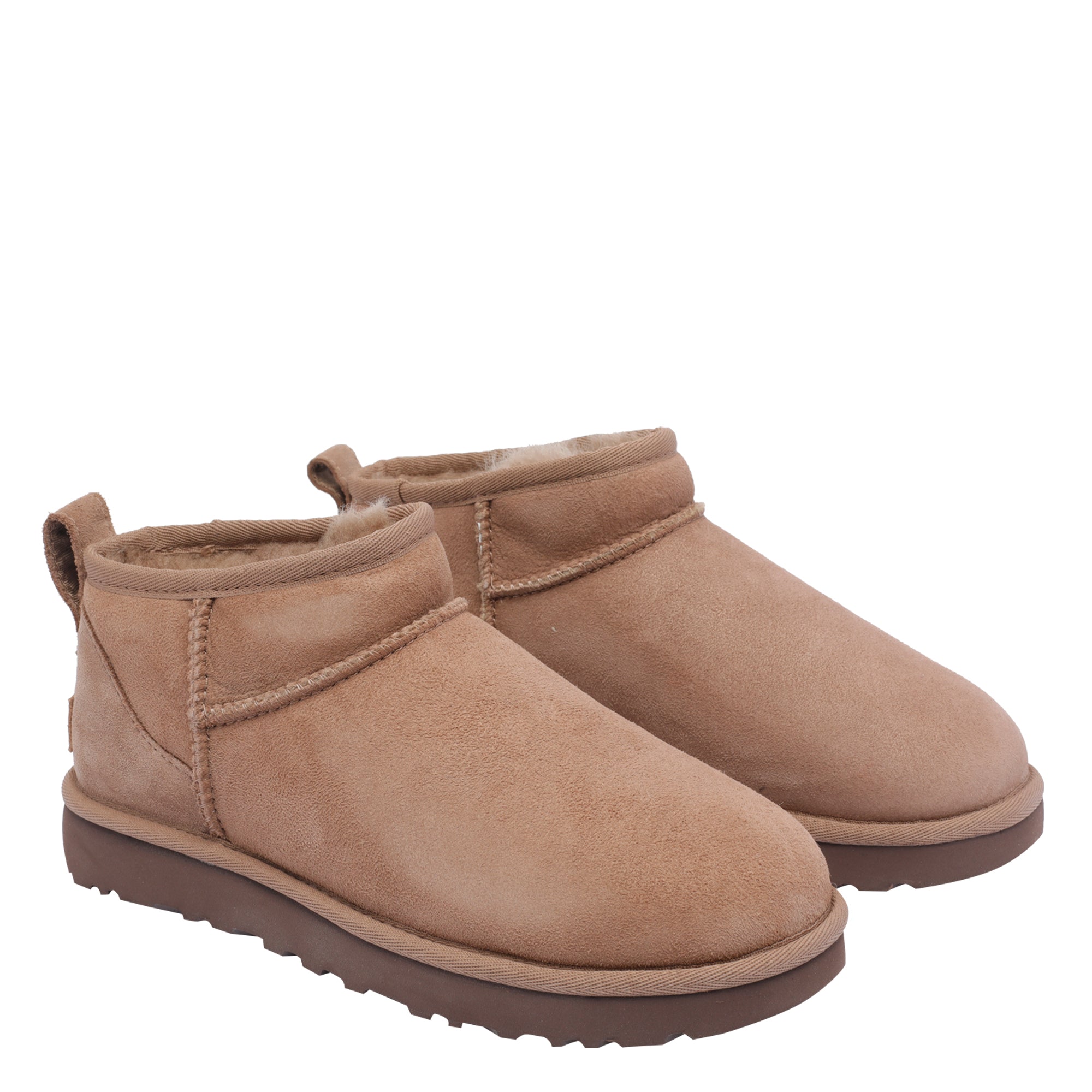 Ugg Boots Beige Calf Leather/rubber Sole
