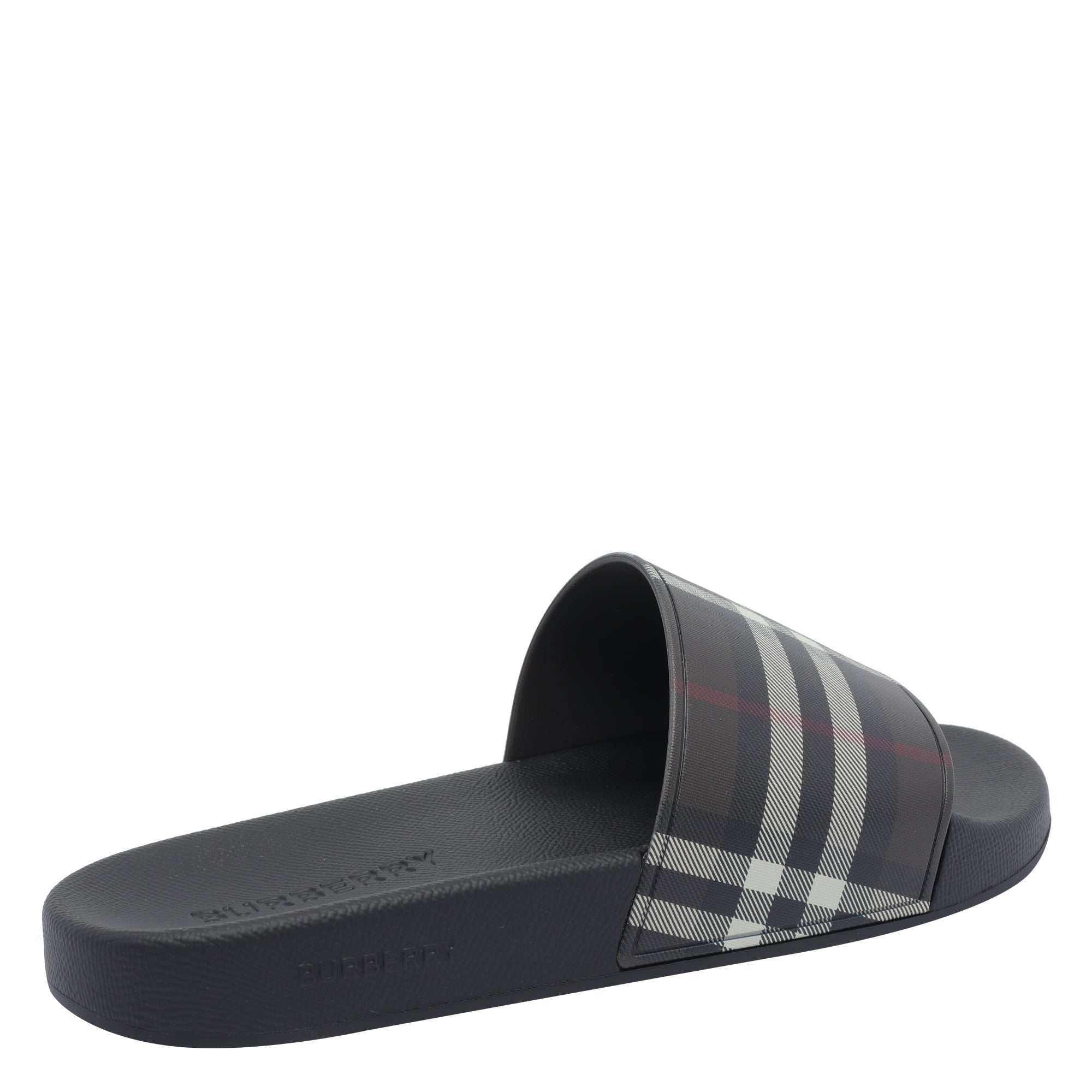 Burberry Sandals Black Fabric/ Rubber Sole