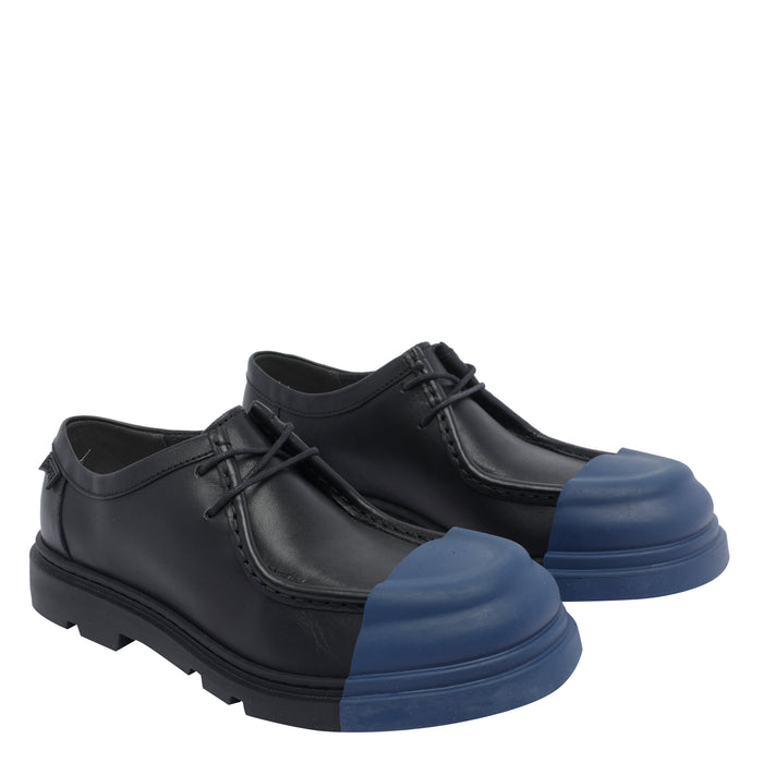 Camper Flat Shoes Black Calf Leather/rubber Sole